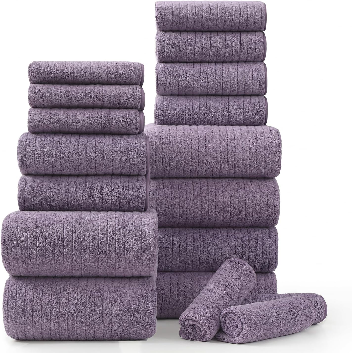 18 Piece Soft Bath Towels Set for Home, Spa, and Hotel Use