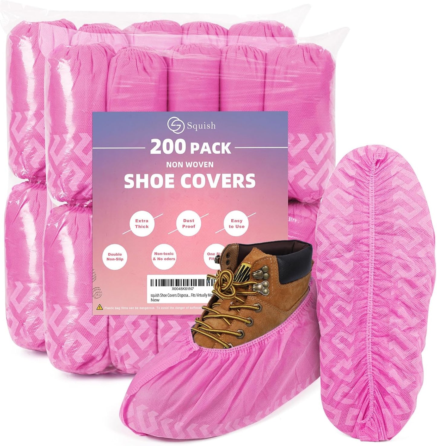 Disposable Non-Slip Shoe Covers for Indoor Use - 200 Pack