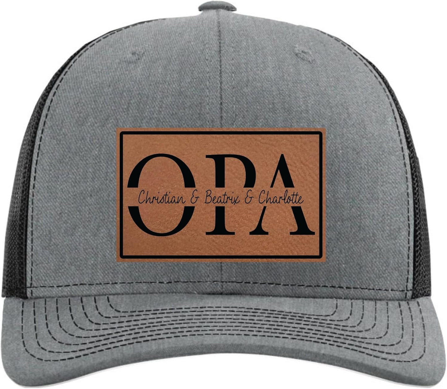 Personalized Fathers Day Hats Customized with Kids Names