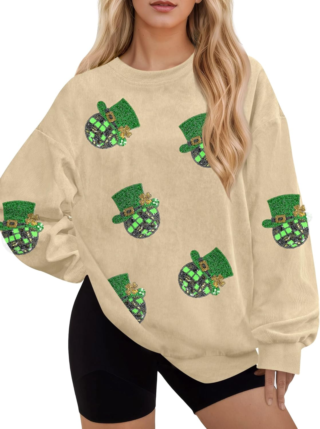 St. Patrick's Sequin Pullover - Lucky Charm