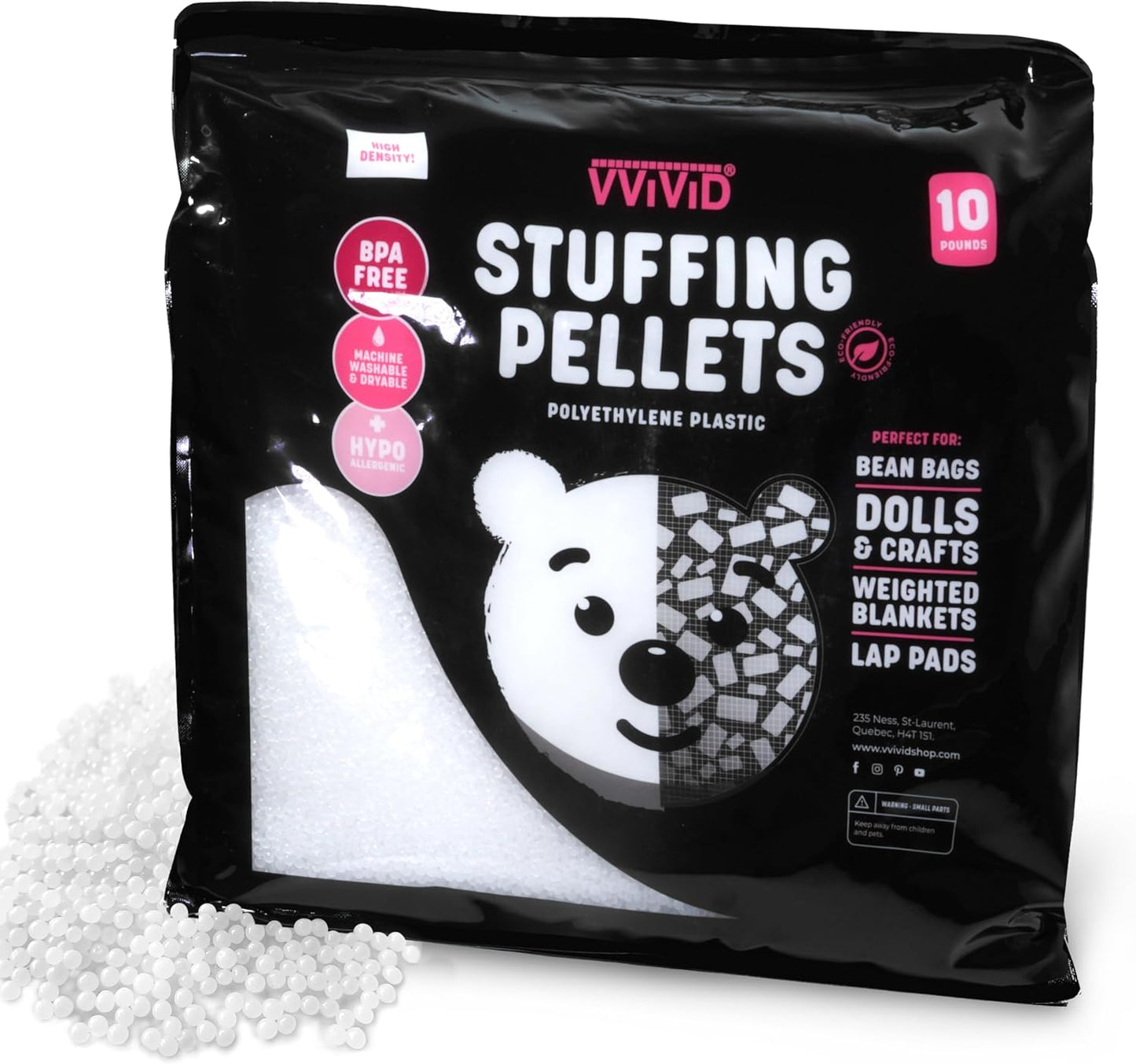 VViViD Eco-Friendly Weighted Stuffing Beads for Crafts and Dolls