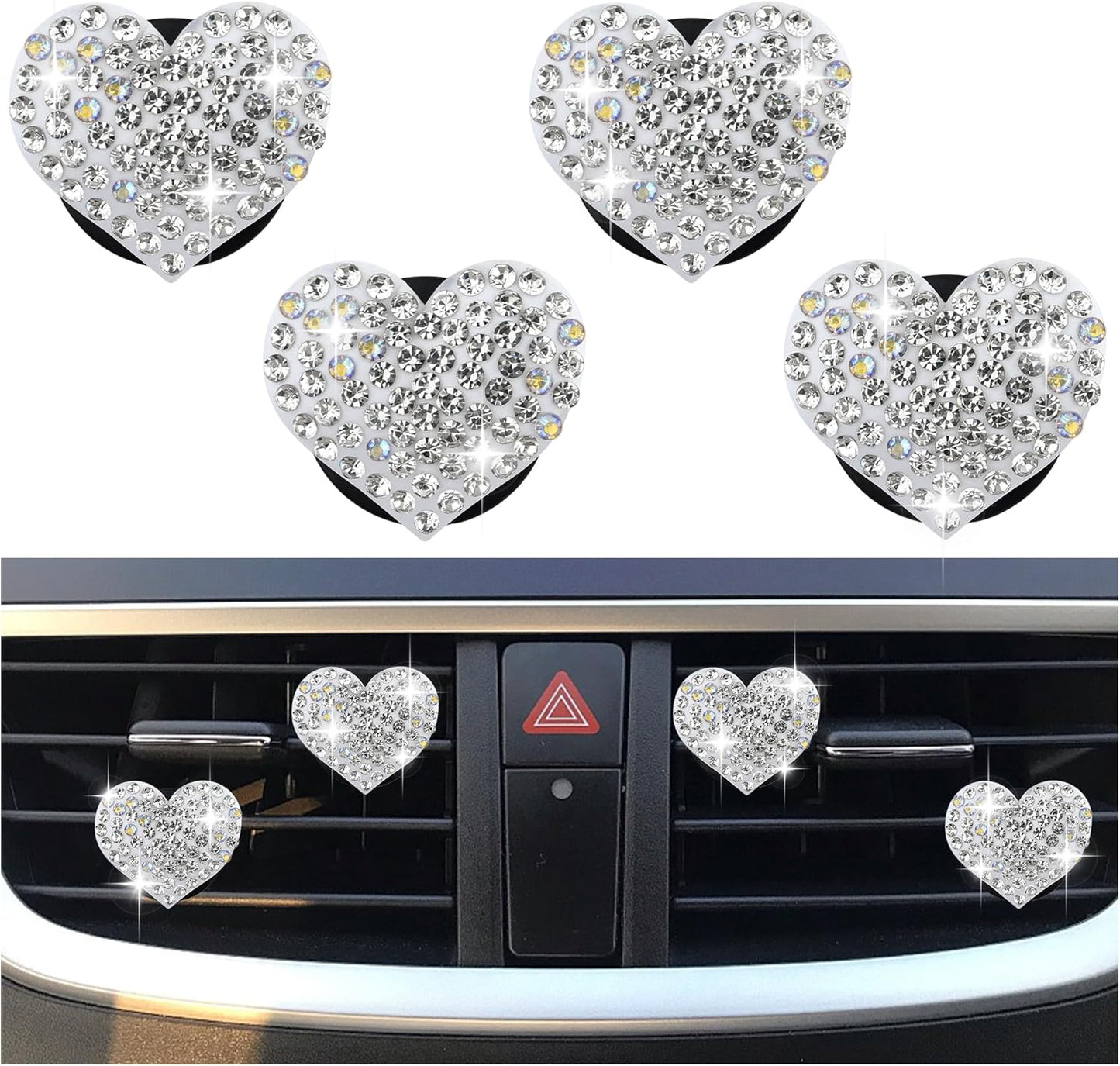 Premium Rhinestone Car Vent Clips - Sparkle Your Ride!