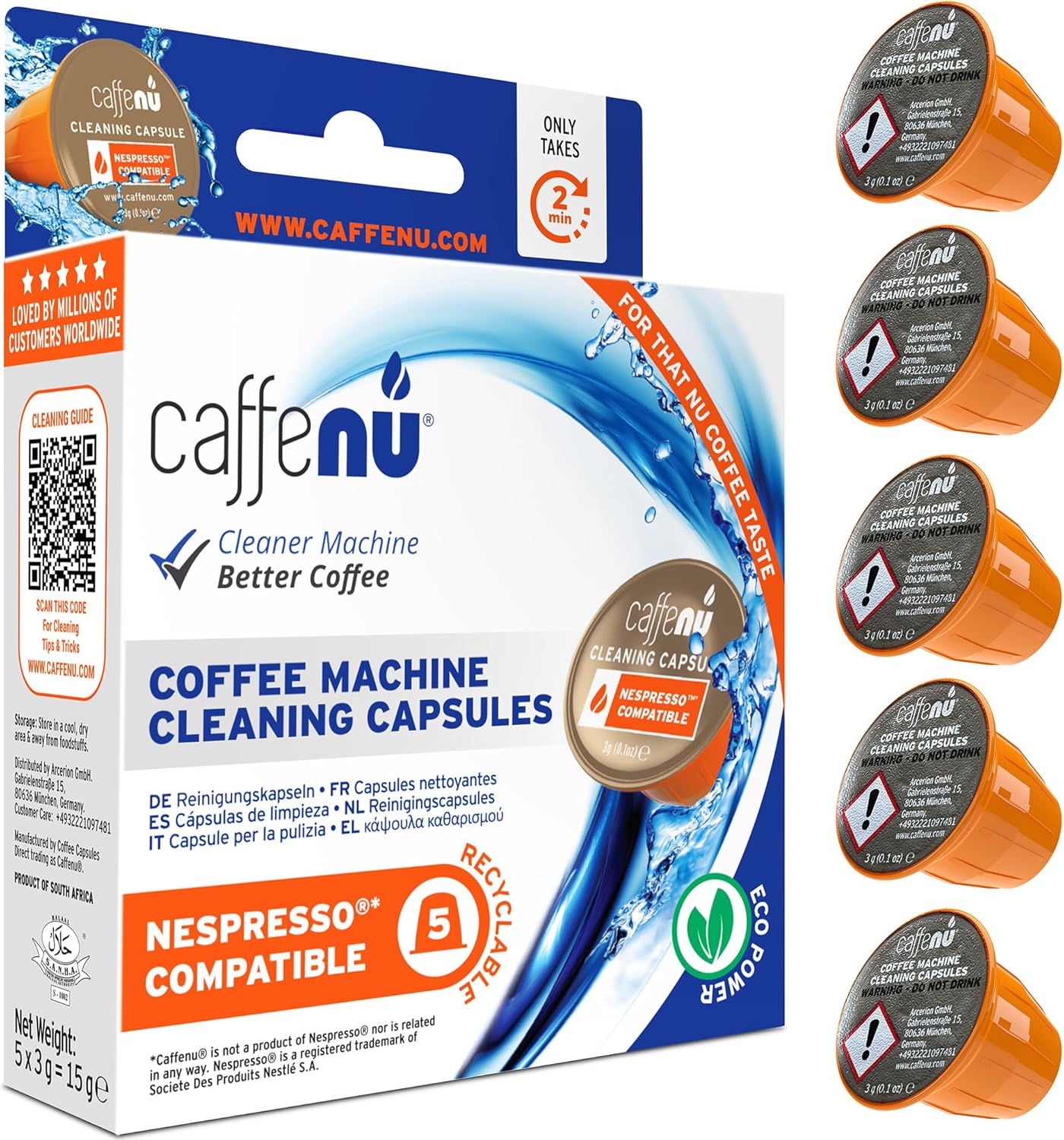 Enhanced Flavor! Caffenu Coffee Cleaner Pods