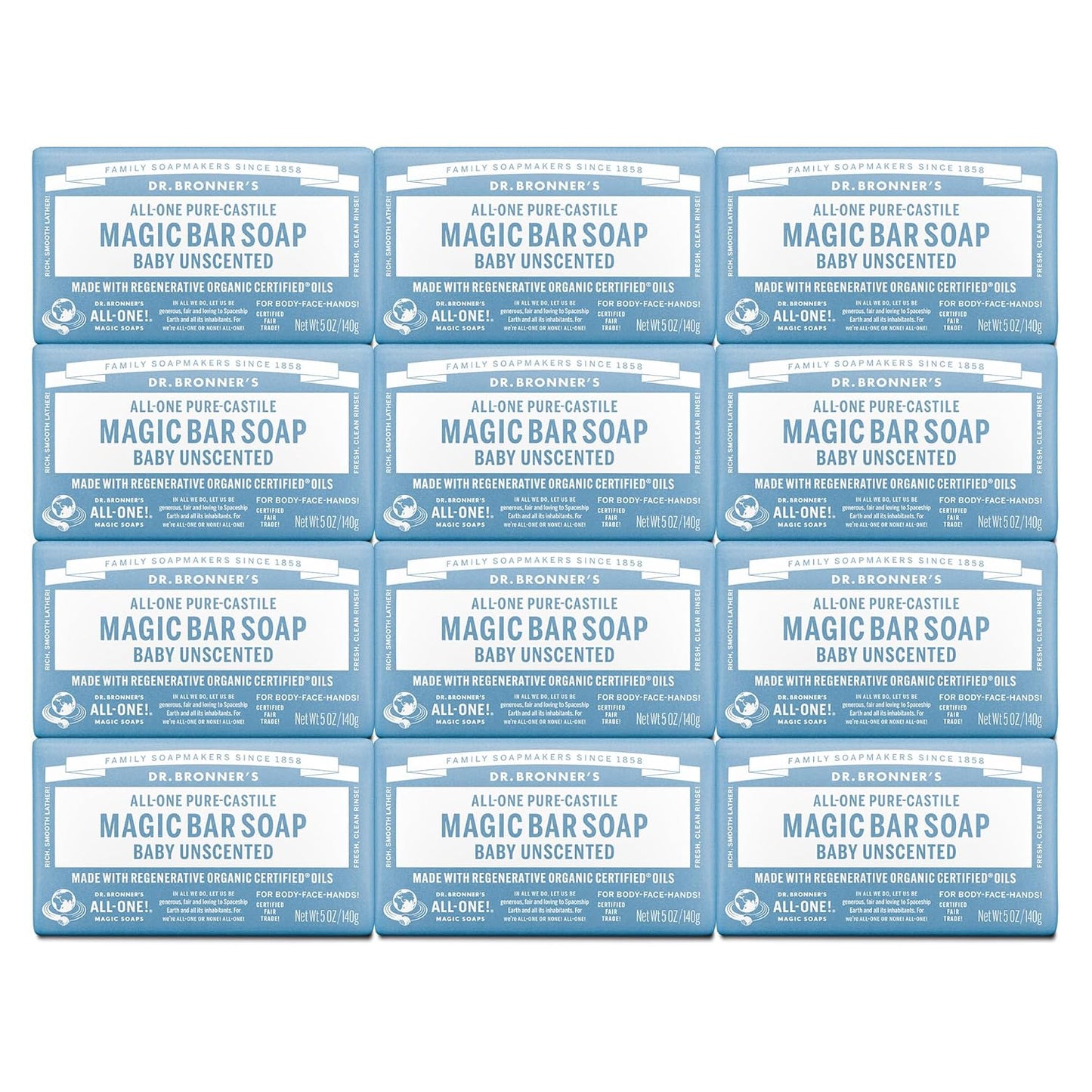 Dr. Bronner's Pure-Castile Magic Bar Soap for Sensitive Skin