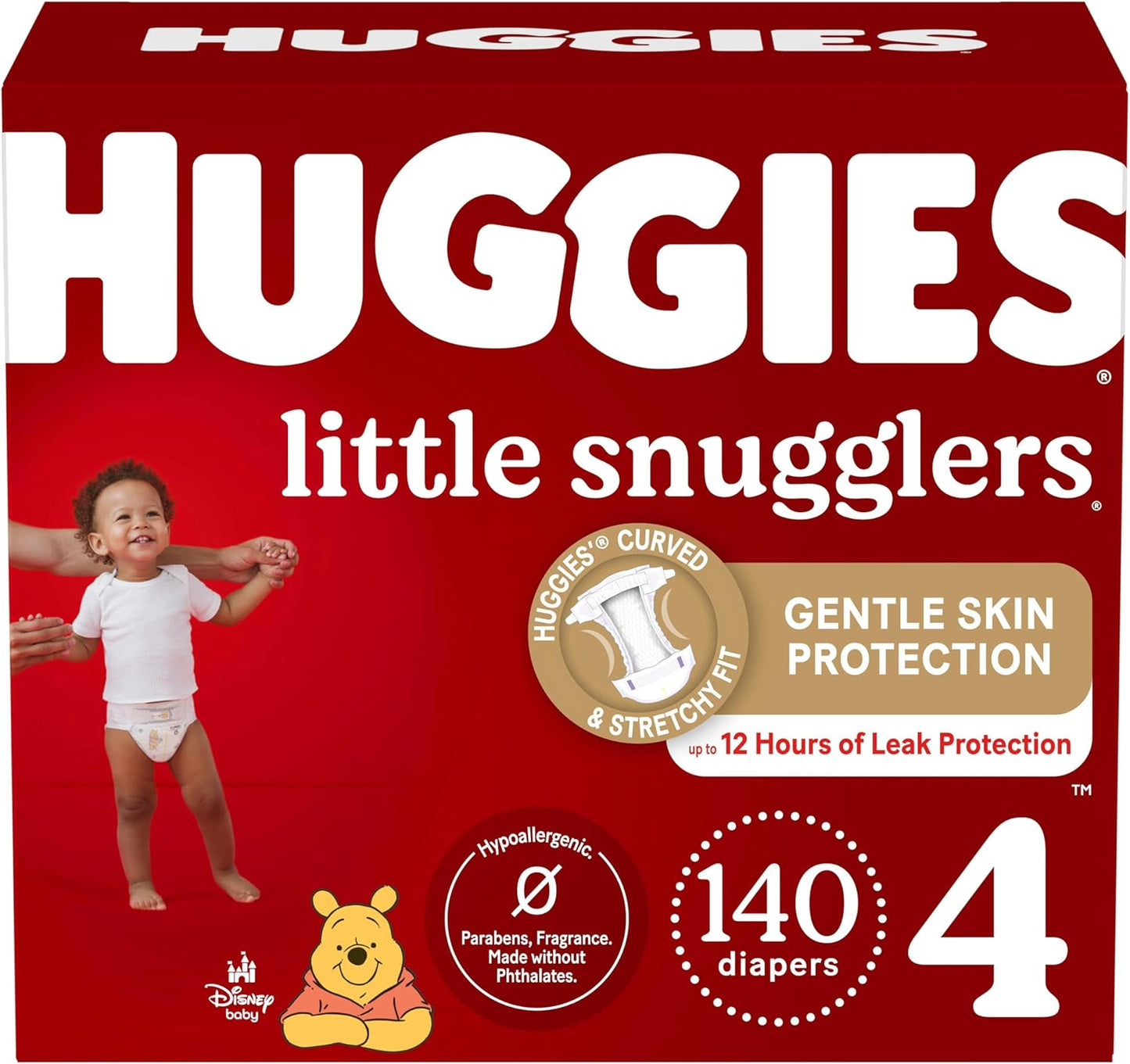 HUGGIES Size 4 Diapers: 140 Ct for Ultimate Comfort!