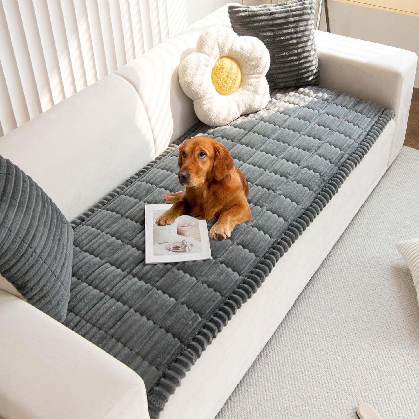 Mivnue Pet Couch Cover - Washable Dog Sofa Protector for Comfort