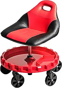 Traxion ProGear Mobile Rolling Gear Seat with All-Terrain Casters