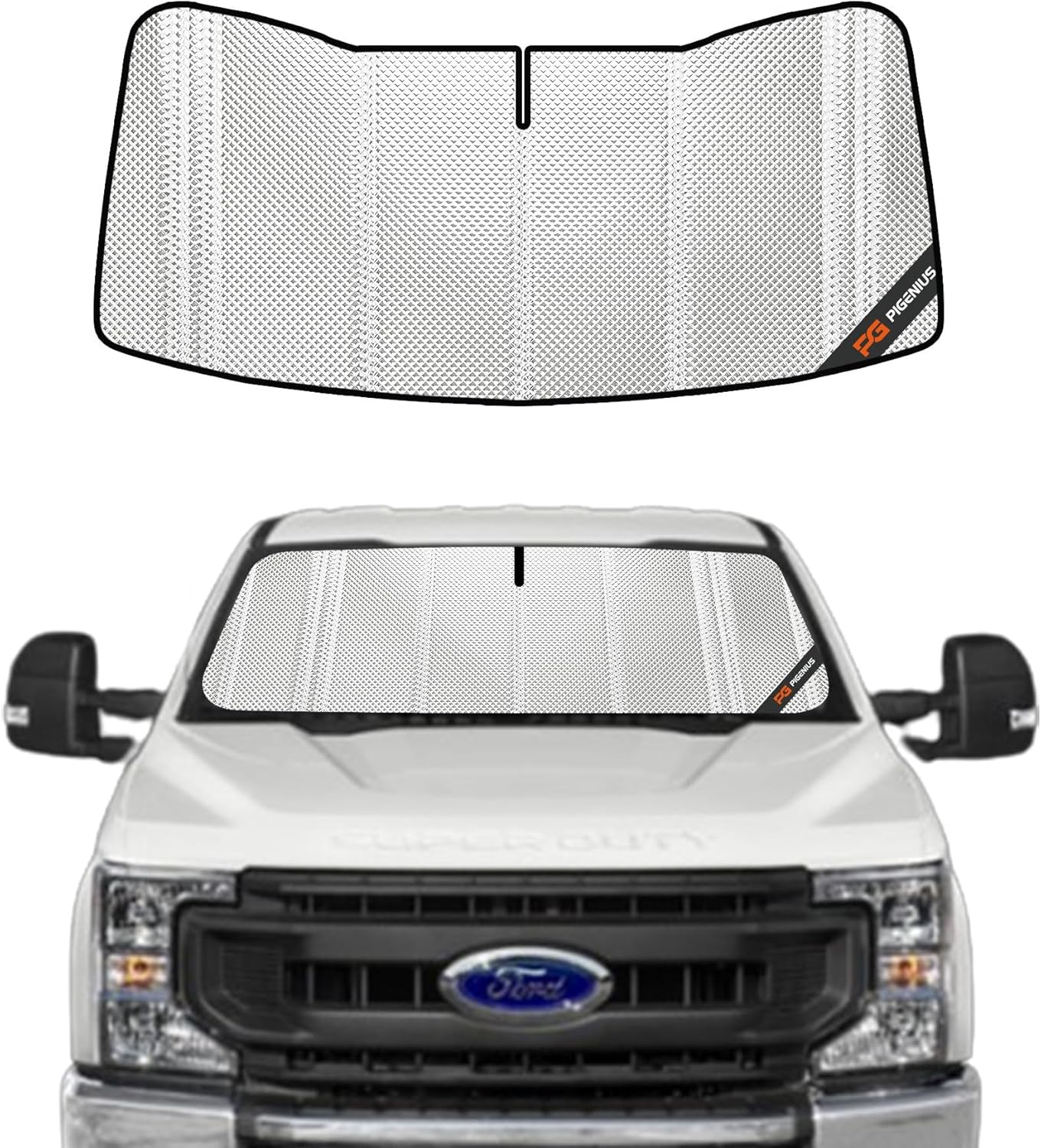 Windshield Sun Shade for Ford F250/F350 2017-2022 - Full Coverage