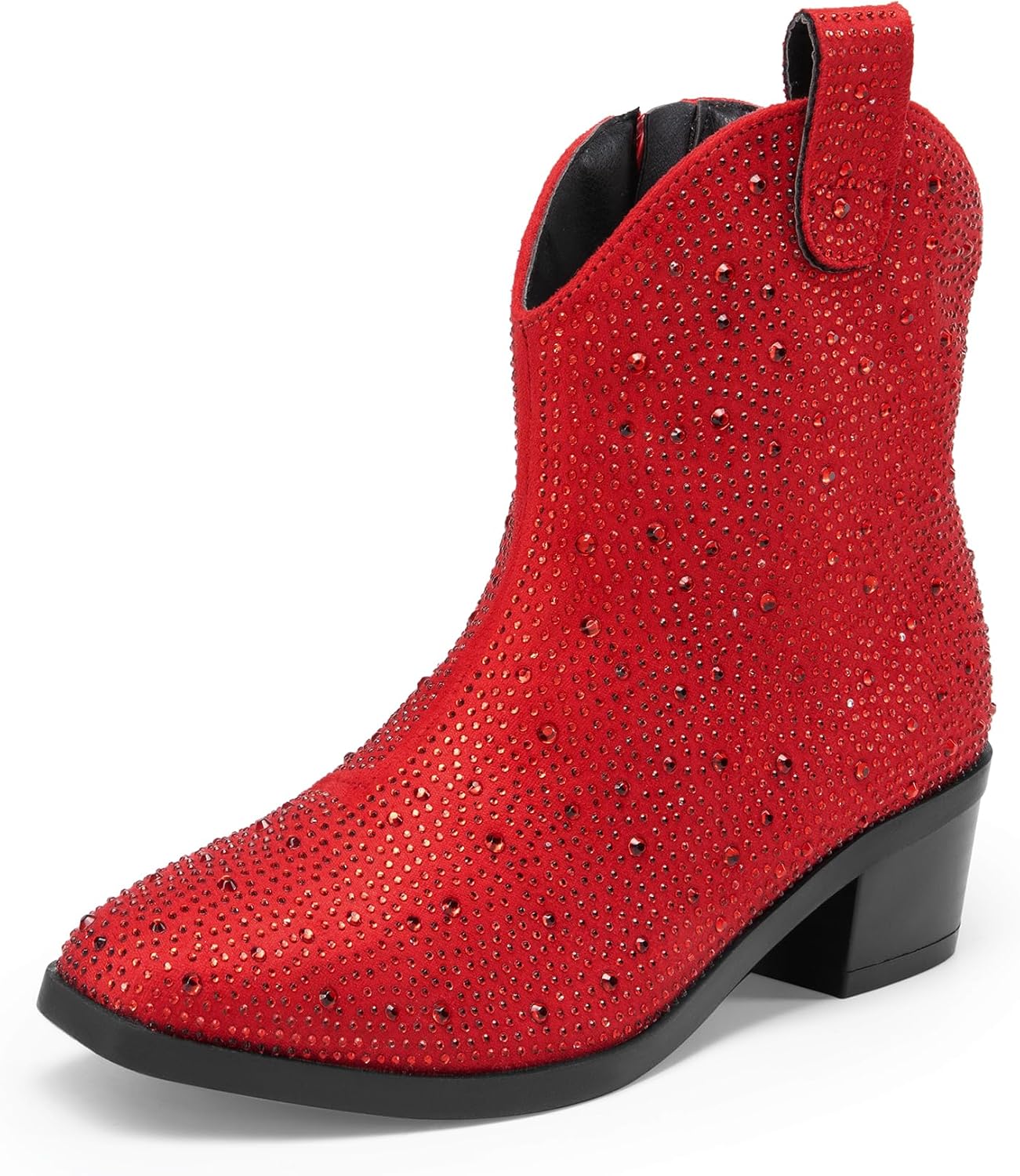 DREAM PAIRS Girls Cowgirl Cowboy Rhinestone Boots for Kids