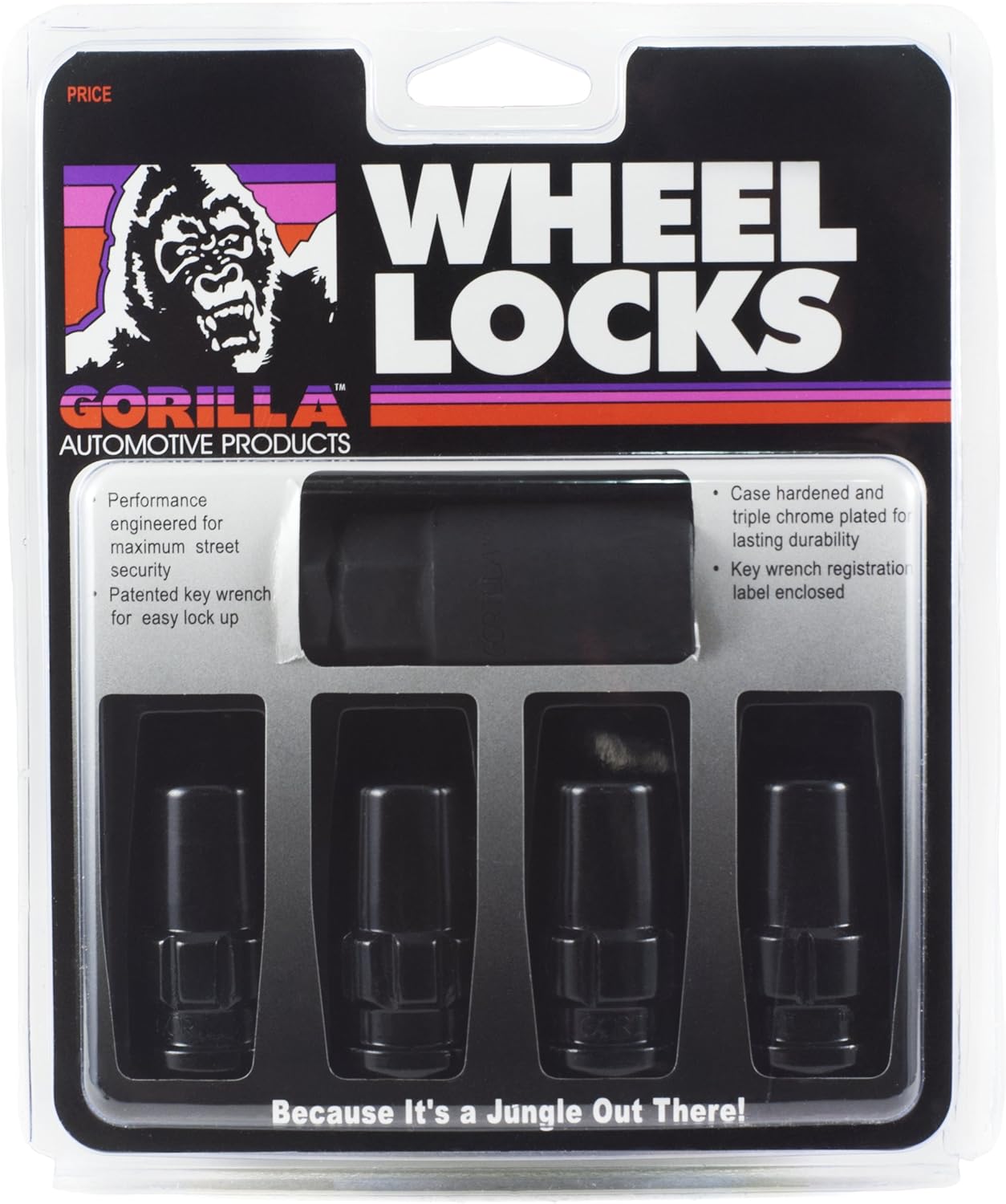 Gorilla Automotive 76691NBC Black Wheel Lock Set for Security