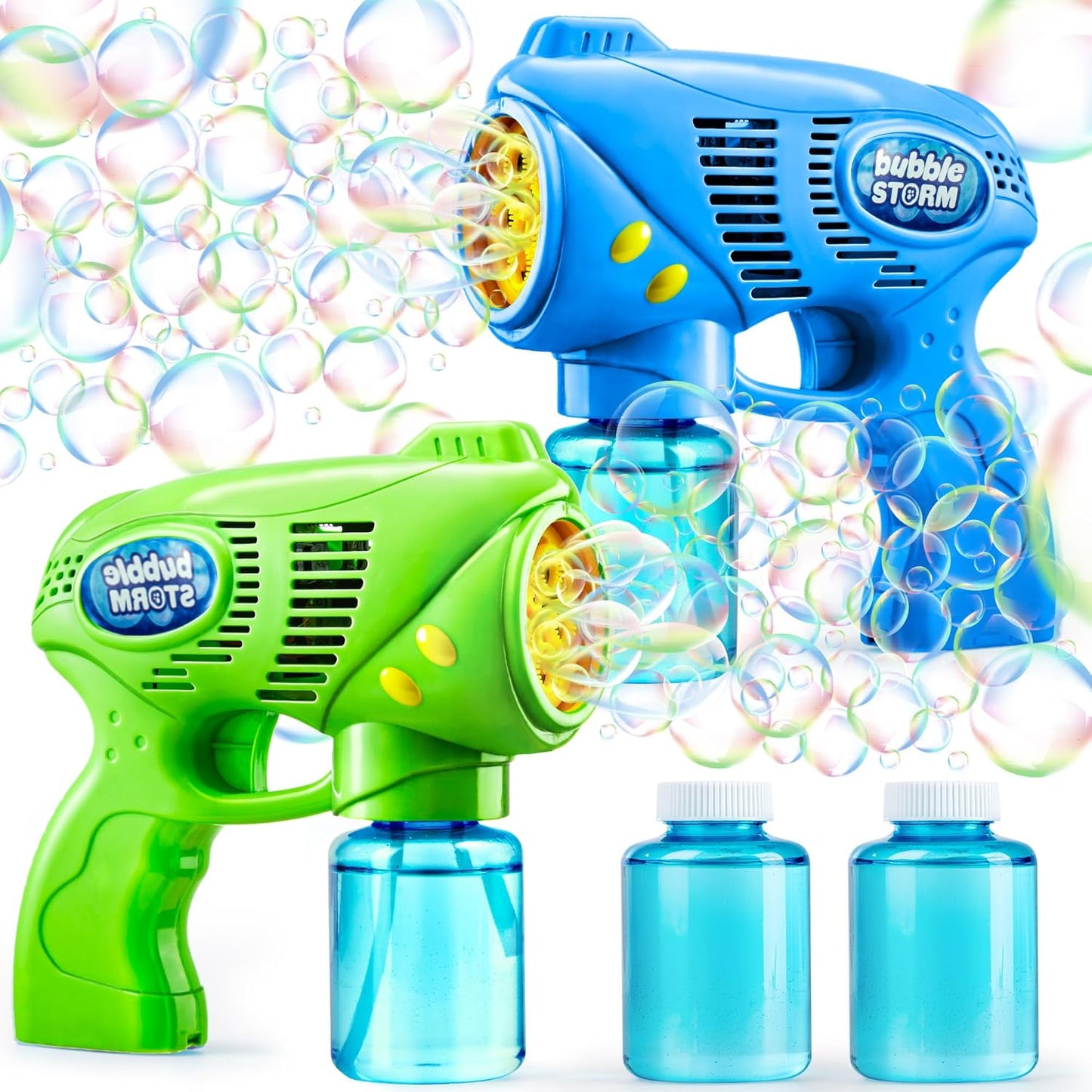 Joyin Bubble Gun Set - 2 Bottles of Bubble Solution Included!