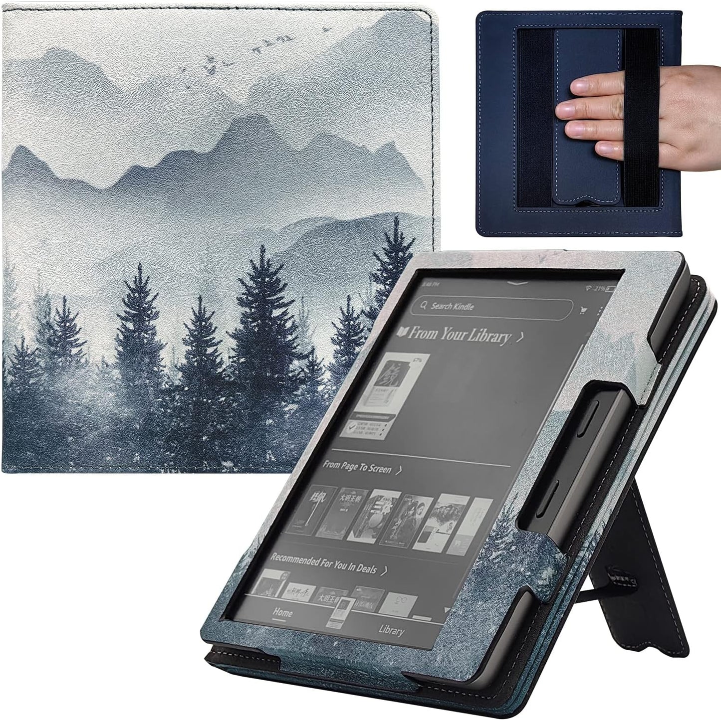 Kindle Oasis Case with Double Hand-held & Stand for 7 Inch