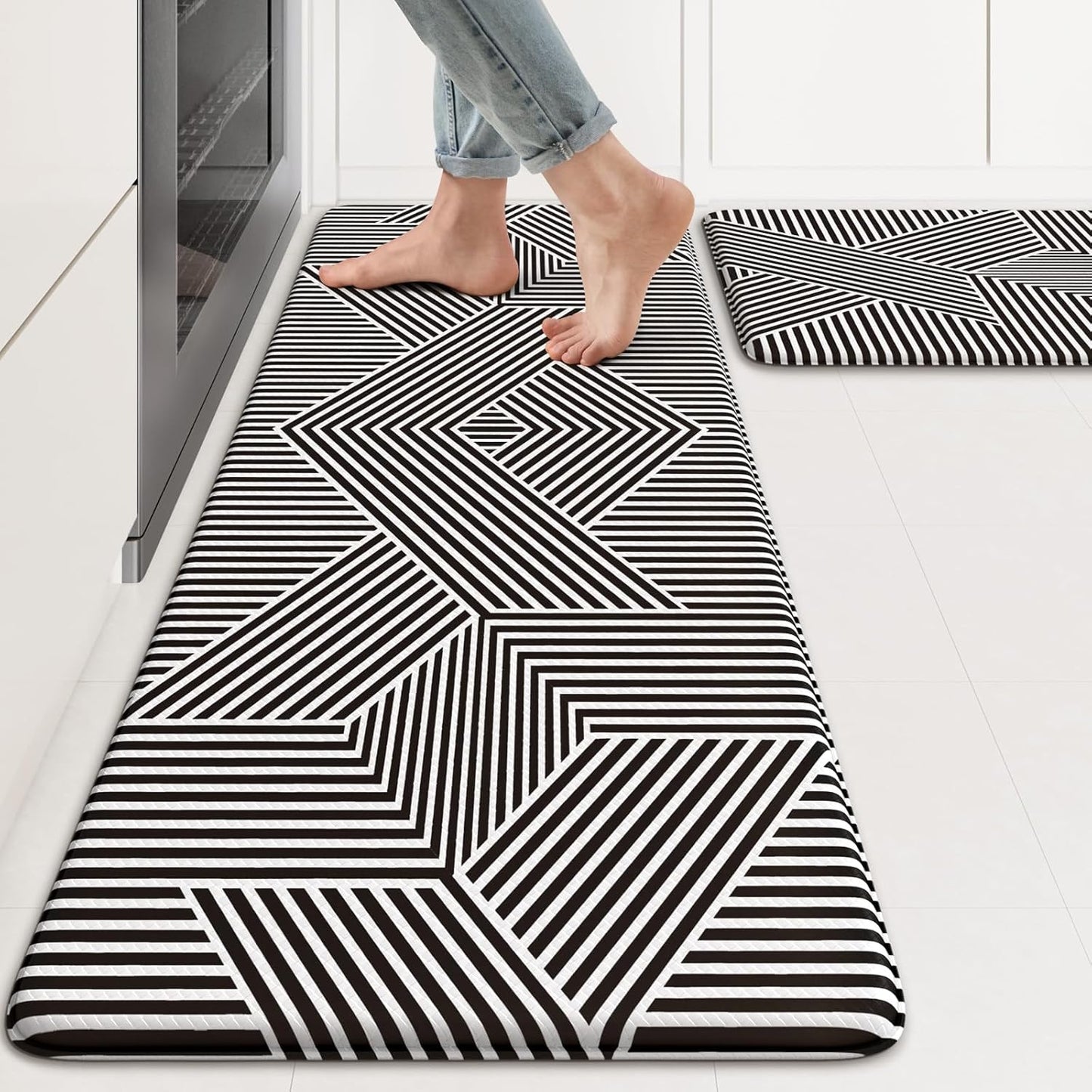 KIMODE Anti Fatigue Kitchen Mats for Comfort and Style