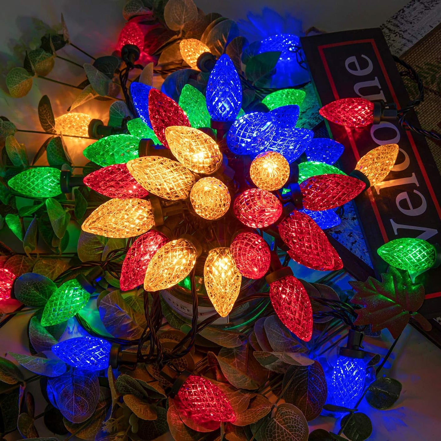 Multicolor LED Christmas String Lights - 8 Modes Timer Waterproof