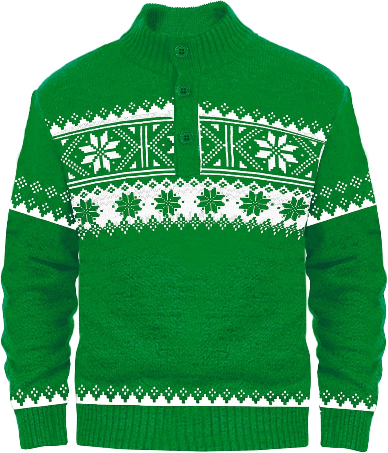 AOBUTE Ugly Christmas Sweater: Snowflake Knit Style