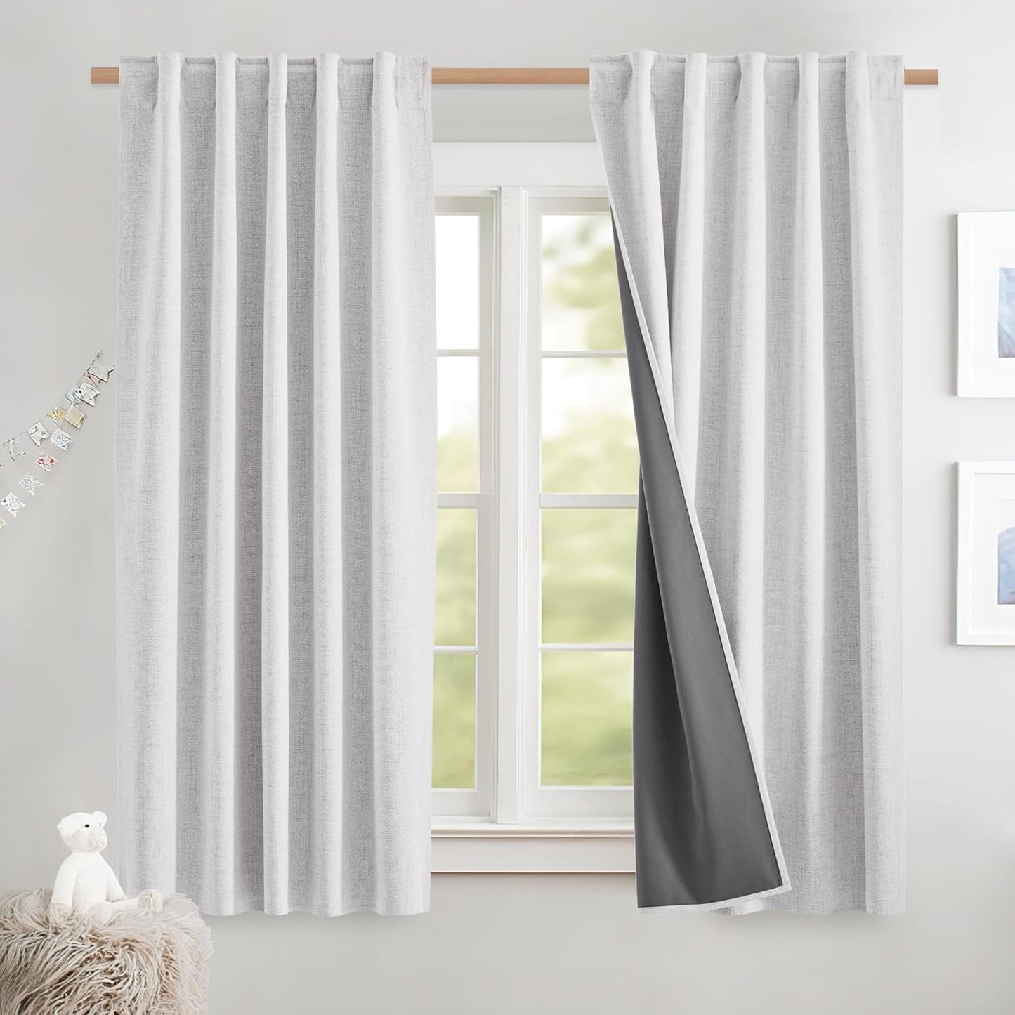 NICETOWN 100% Blackout Curtains for Full Light Blocking