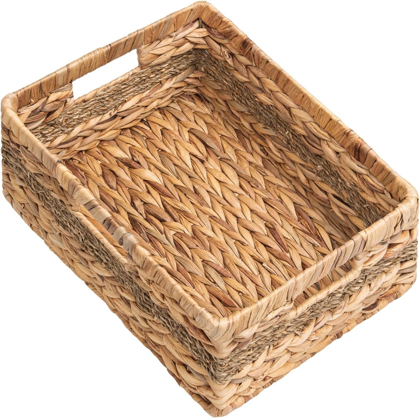 Large Rectangular Wicker Basket for Stylish Home Storage