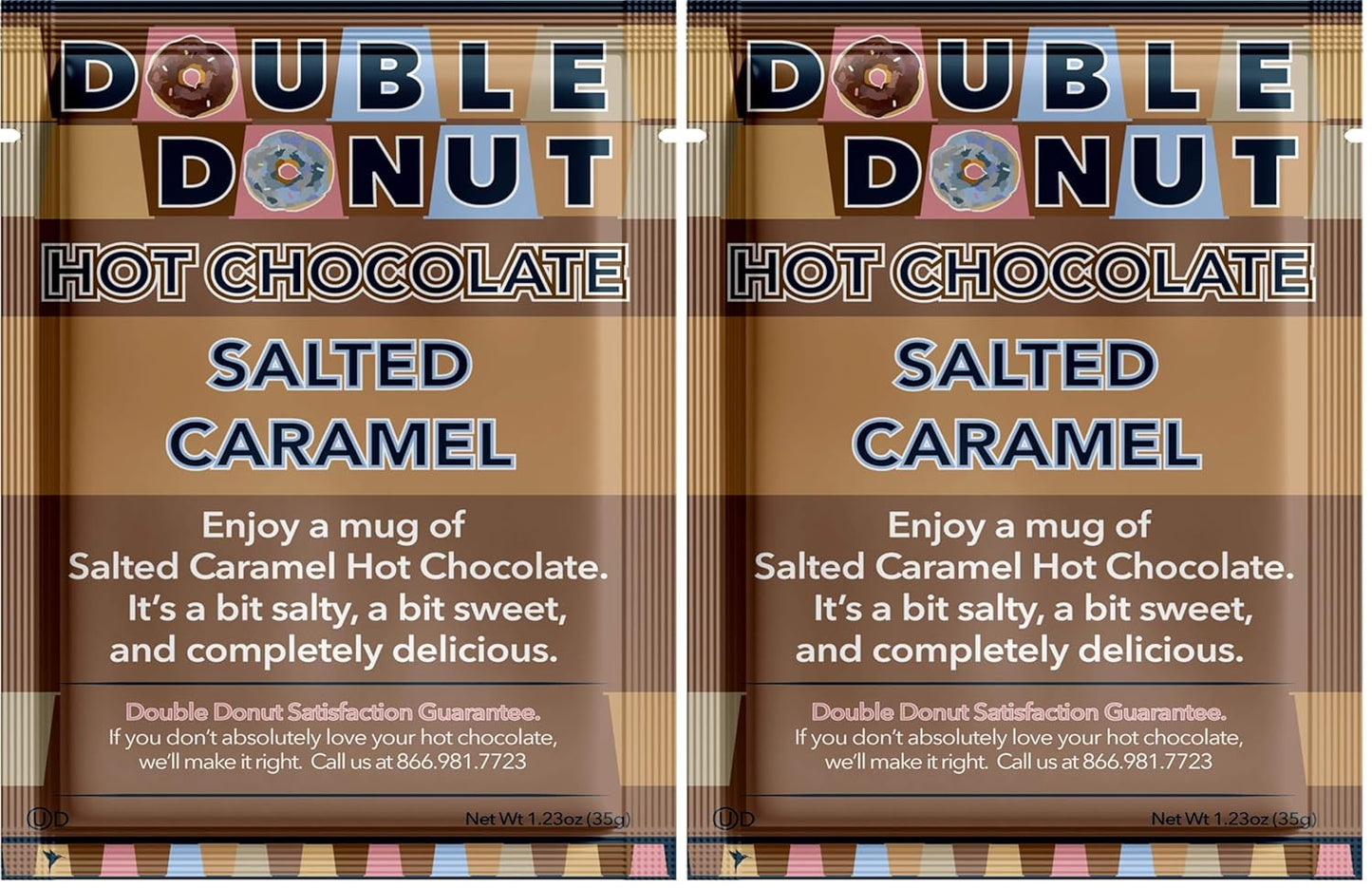 Double Donut Salted Caramel Hot Chocolate Packets for Cozy Nights