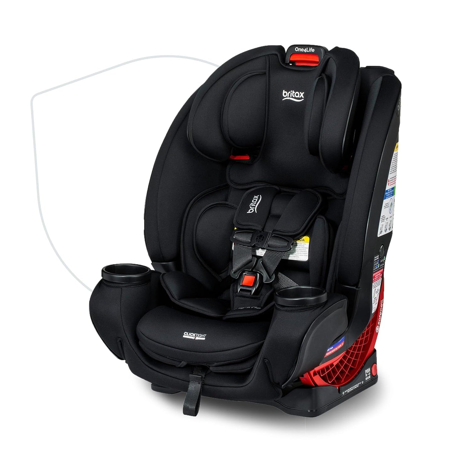 BRITAX One4Life Car Seat: 10-Year Use, Rear-Facing to Booster, Machine-Washable, Onyx