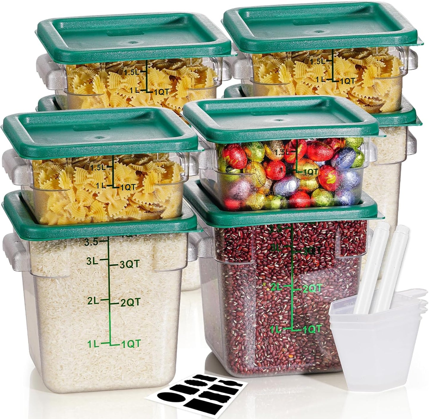 2QT4QT NSF Food Storage Containers for Home and Restaurant Use