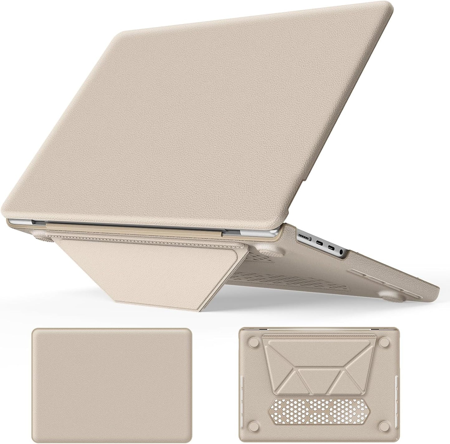 DONGKE MacBook Pro 14 Inch Case with Magnetic Stand - Khaki