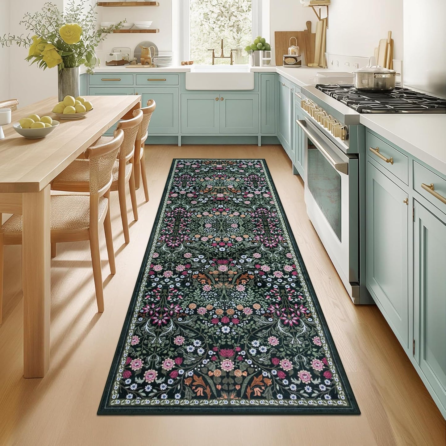Runner Rug for Entryway: Soft Floral Carpet for Any Space
