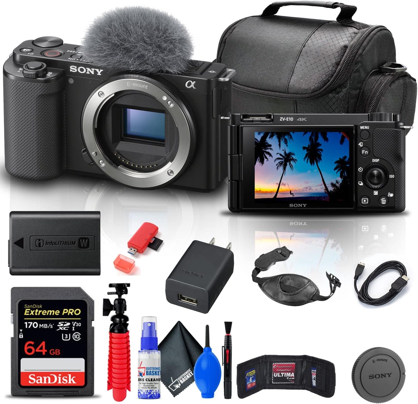 Sony ZV-E10 Mirrorless Camera Bundle for Vloggers and Creators