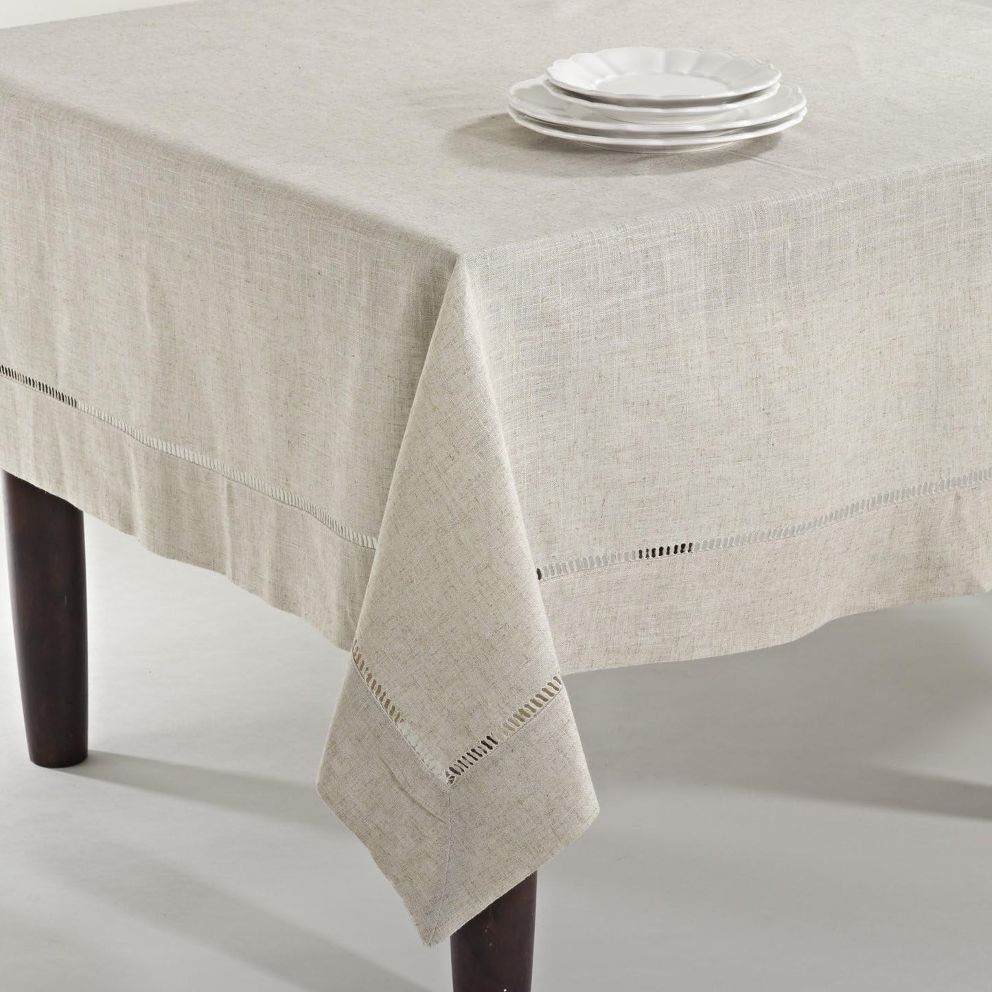 Toscana Tablecloth with Hemstitch Border for Elegant Dining
