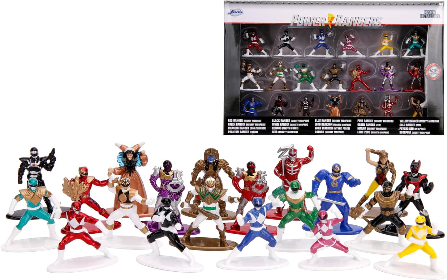 Power Rangers 1.65 Die-cast Figures 20-Pack, Silver
