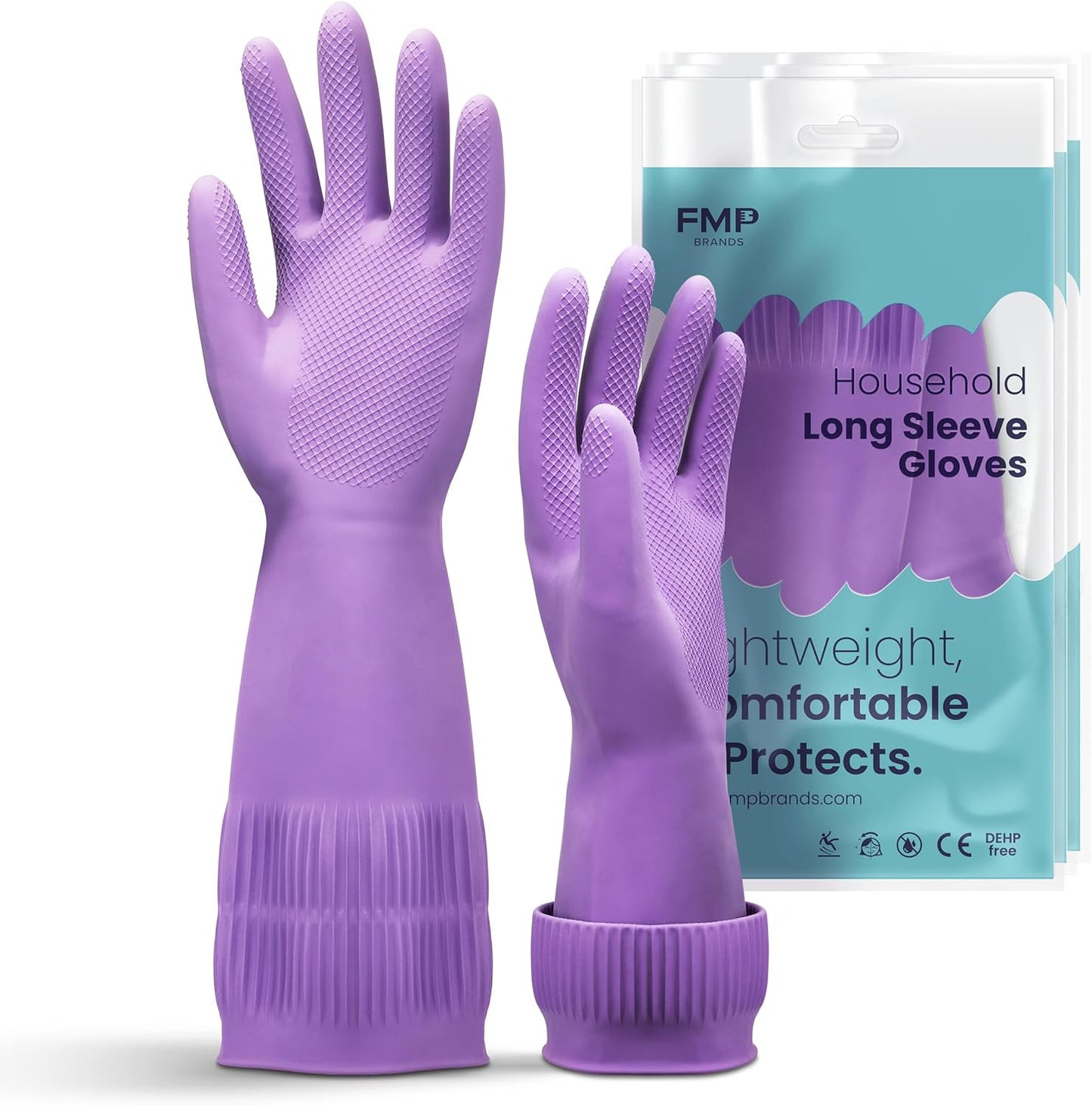 15 Inch Extra Long Rubber Dishwashing Gloves for Cleaning Tasks