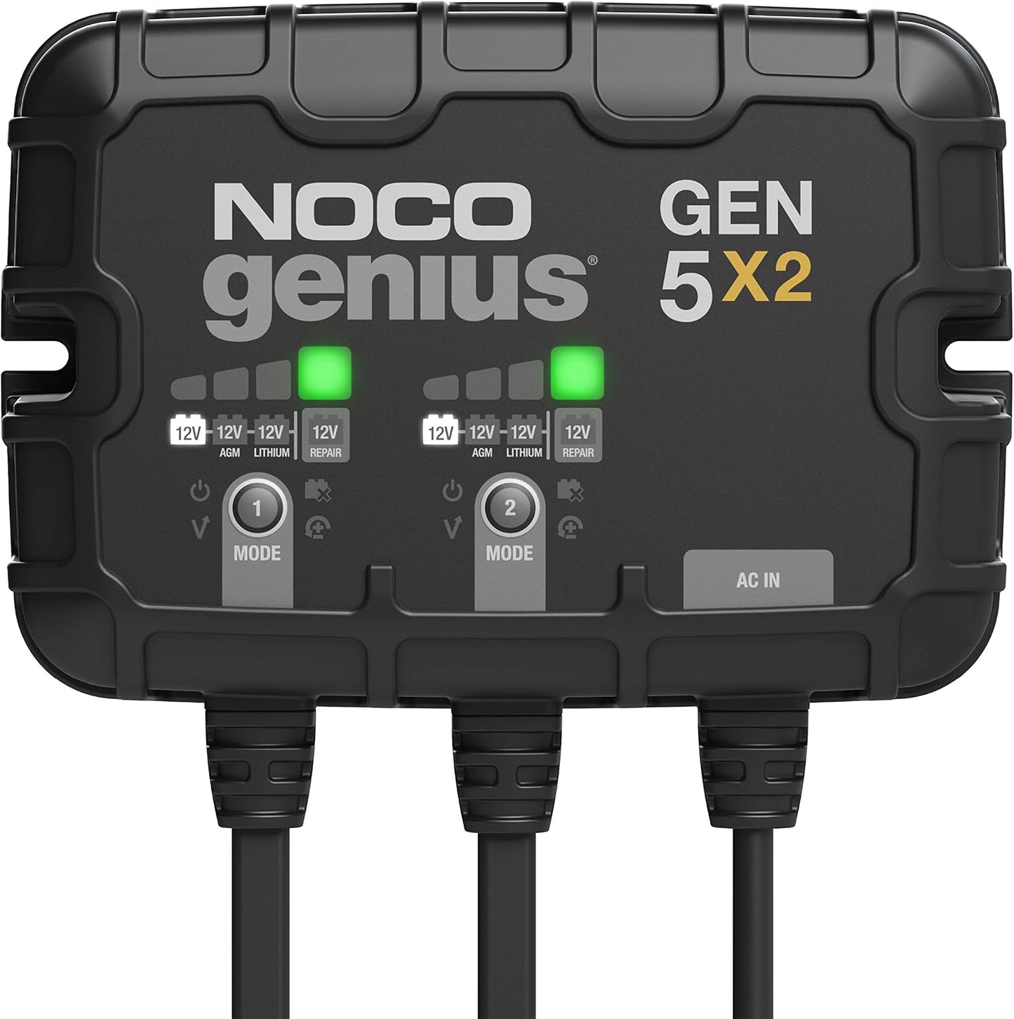 NOCO Genius GEN5X2: Advanced 2-Bank 10A Marine Charger
