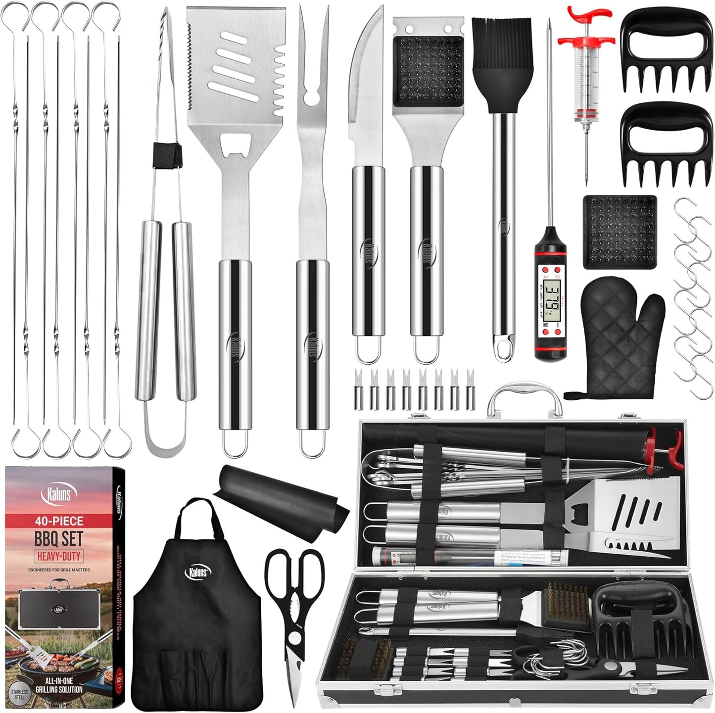 Kaluns BBQ Accessories Complete Grill Set for Outdoor Cooking