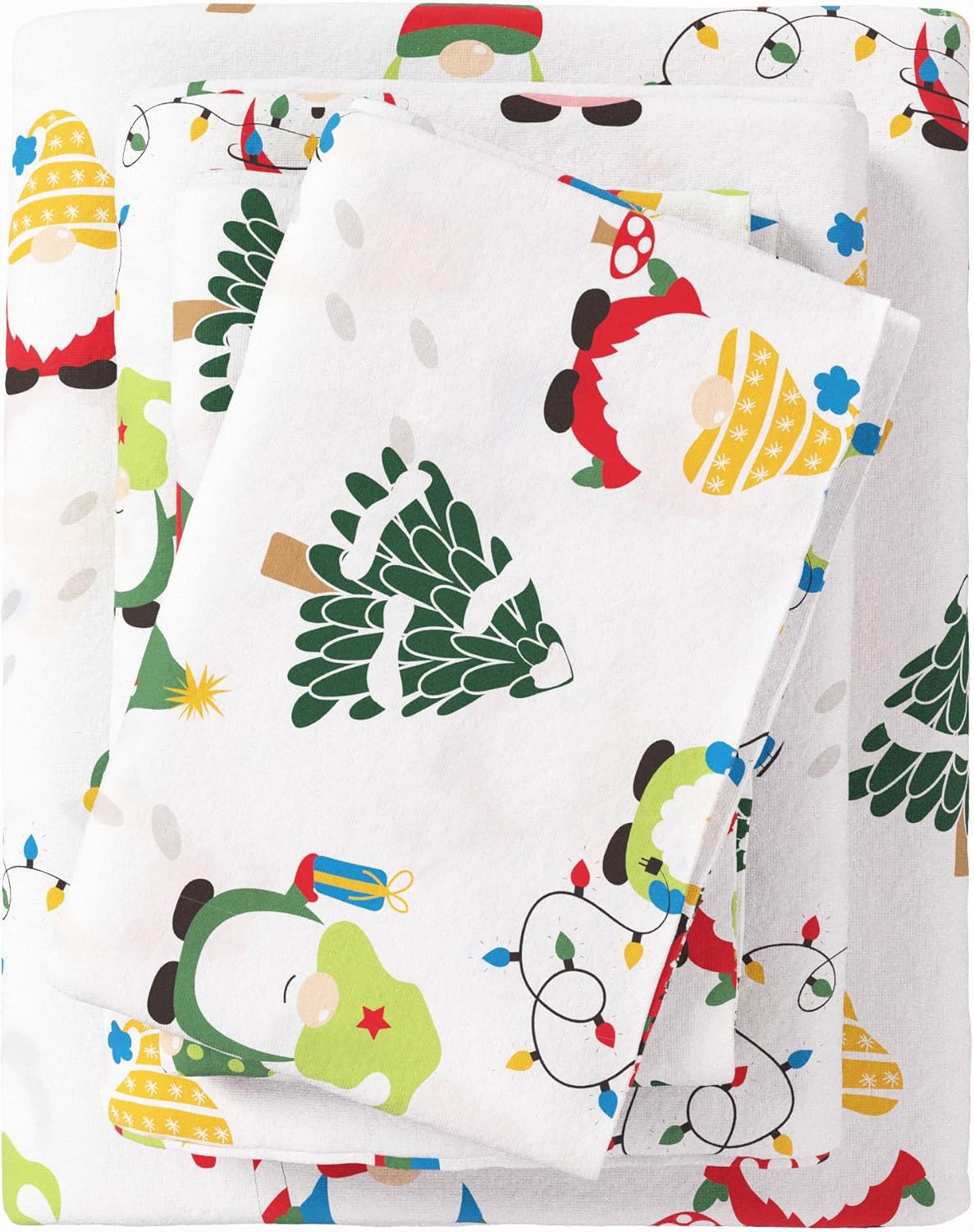 Great Bay Home Christmas Flannel Sheet Set for Cozy Winter Nights