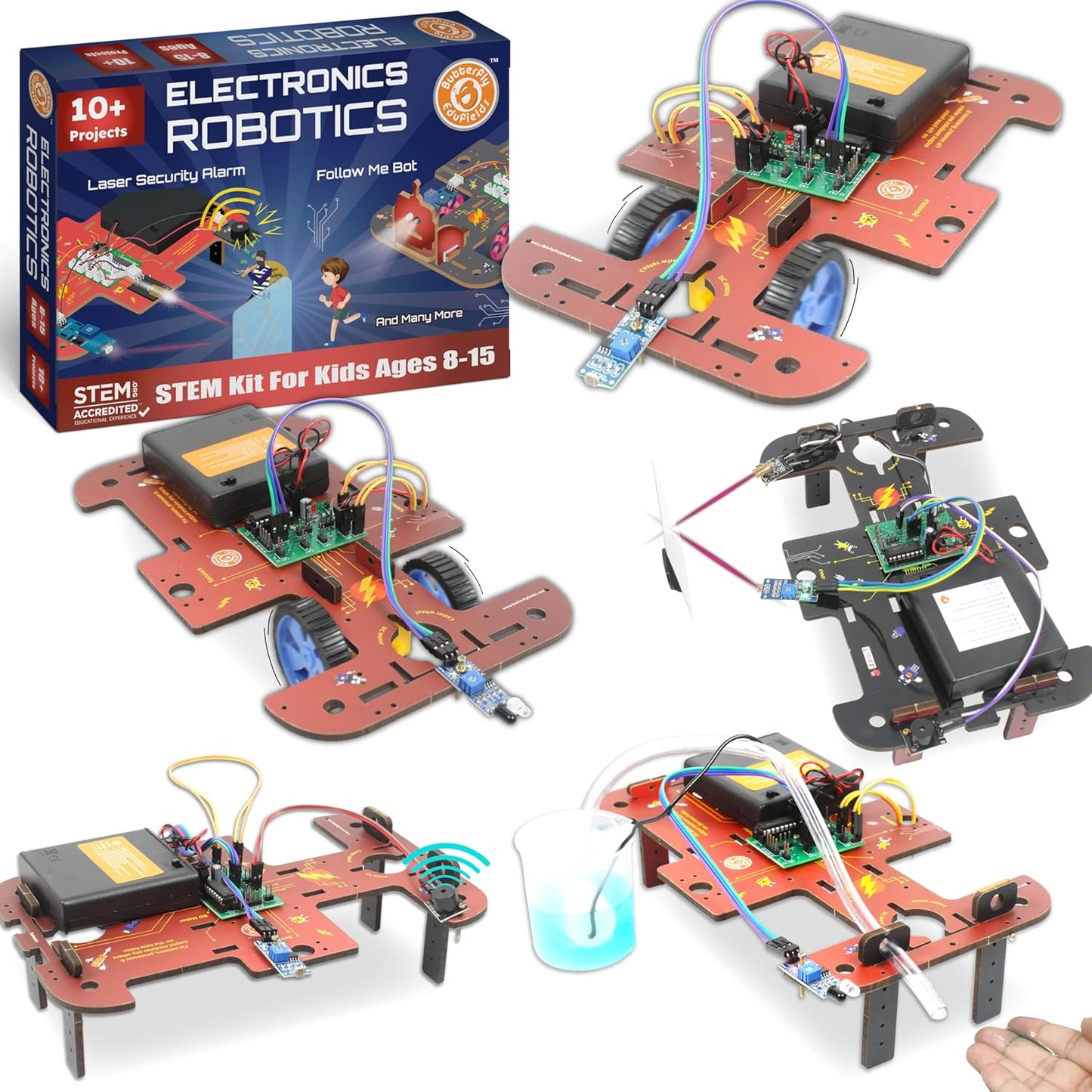 10-in-1 STEM Robotics Kit for Kids Ages 8-14 - Fun Learning
