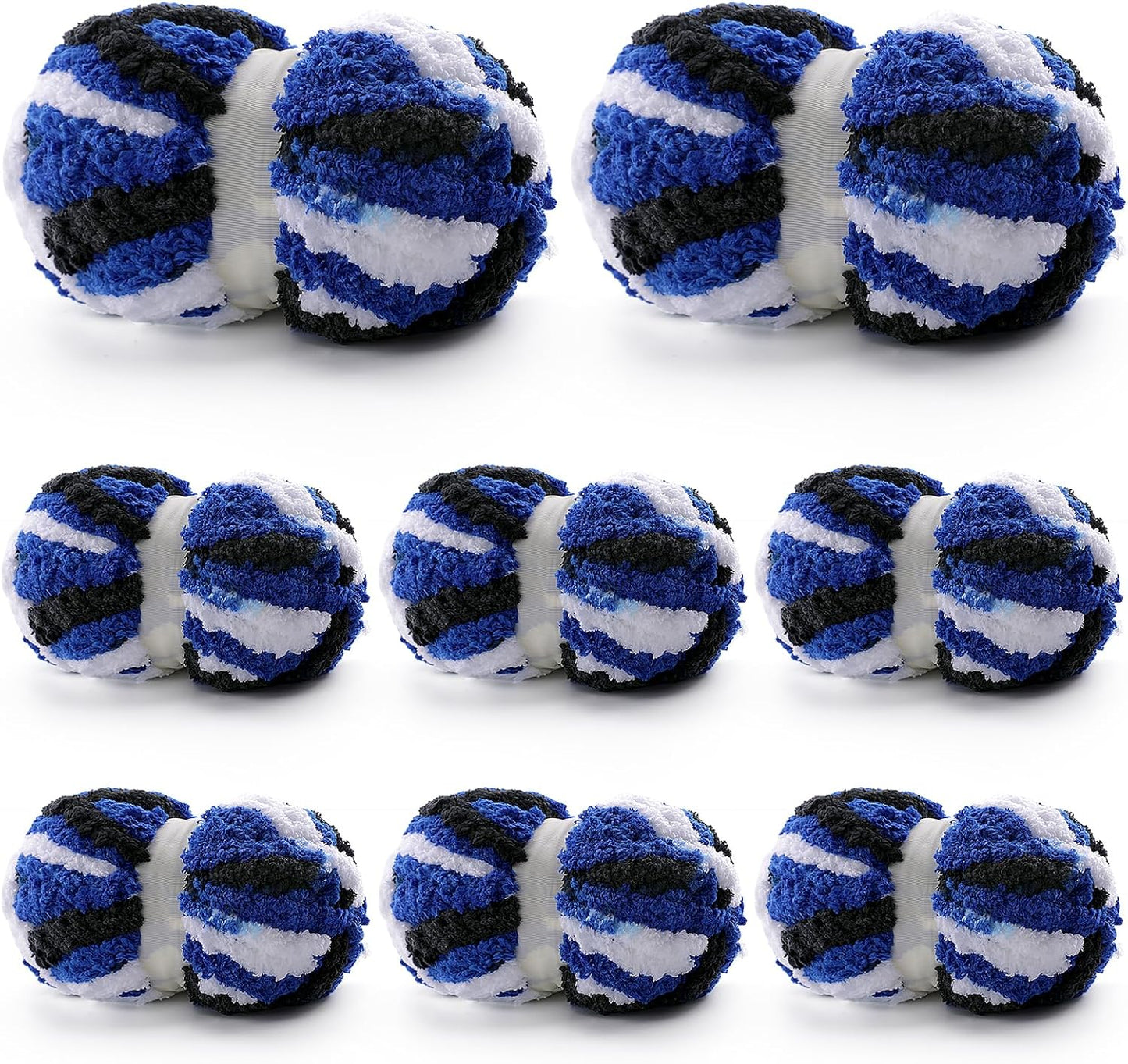 8 Pack Chunky Yarn for Hand Knitting - Soft Chenille Yarn
