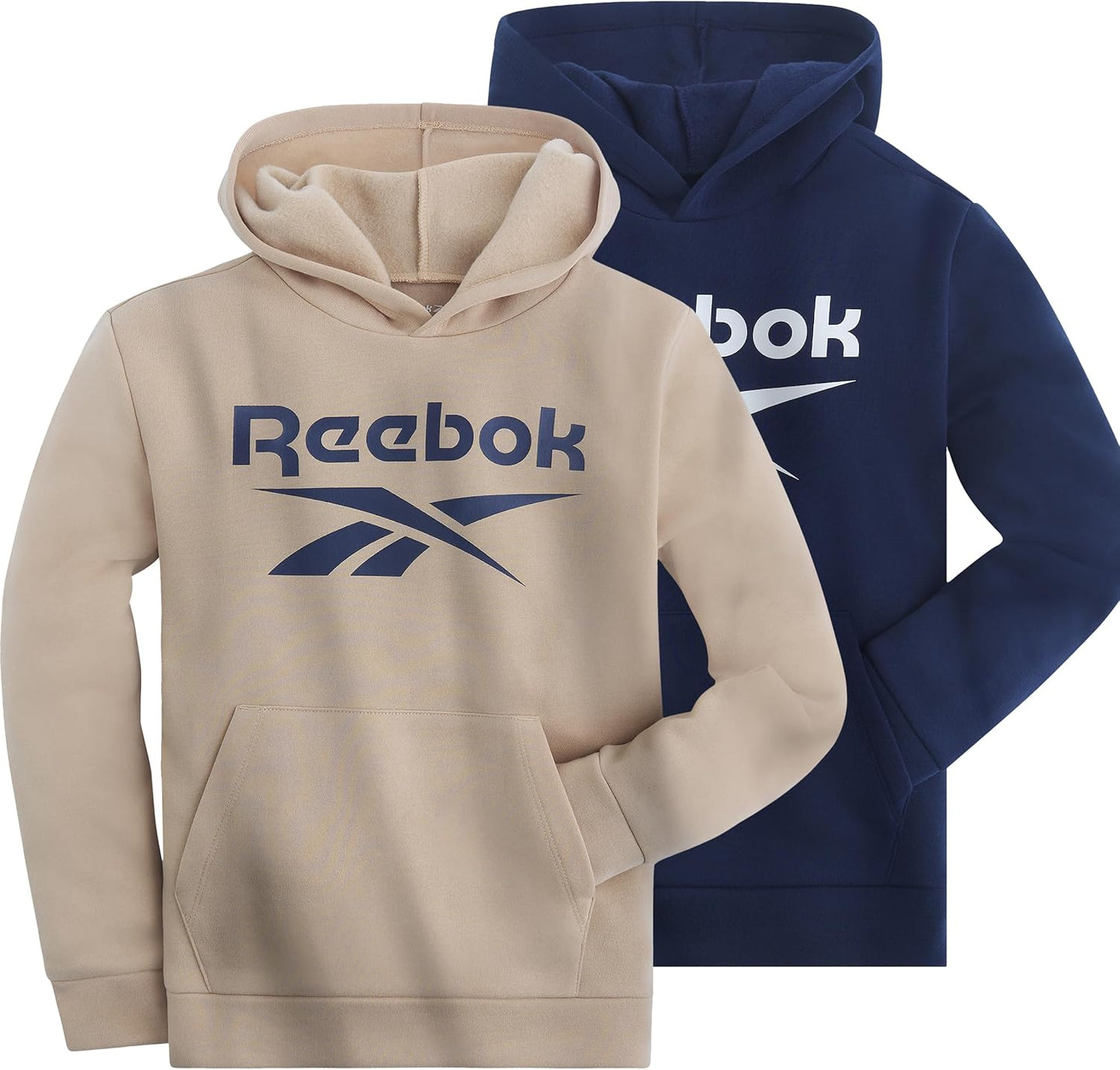 Reebok Boys 2 Pack Fleece Hoodies Size 8-20 - Stay Stylish & Cozy!