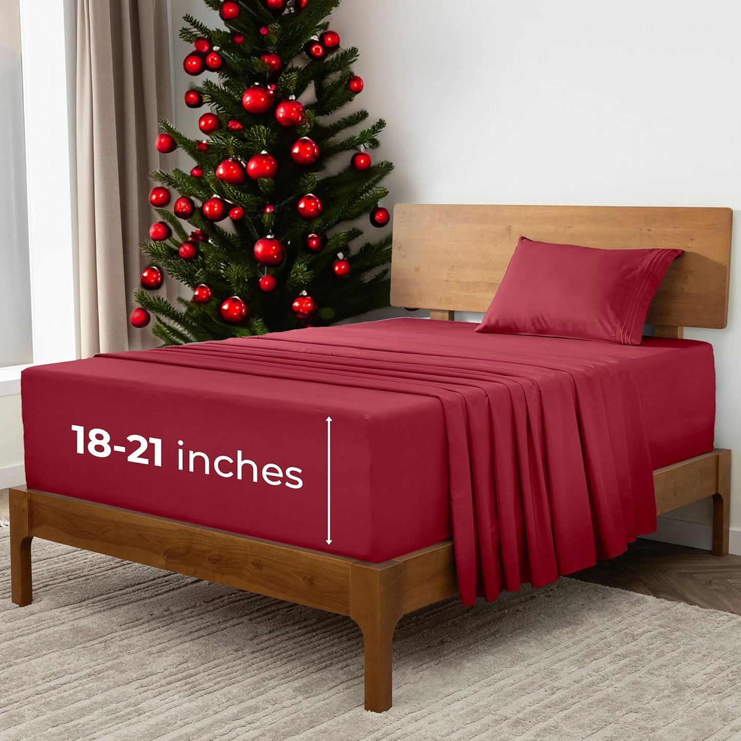 Mellanni Extra Deep Twin Sheets - Hotel Luxury Bedding Set