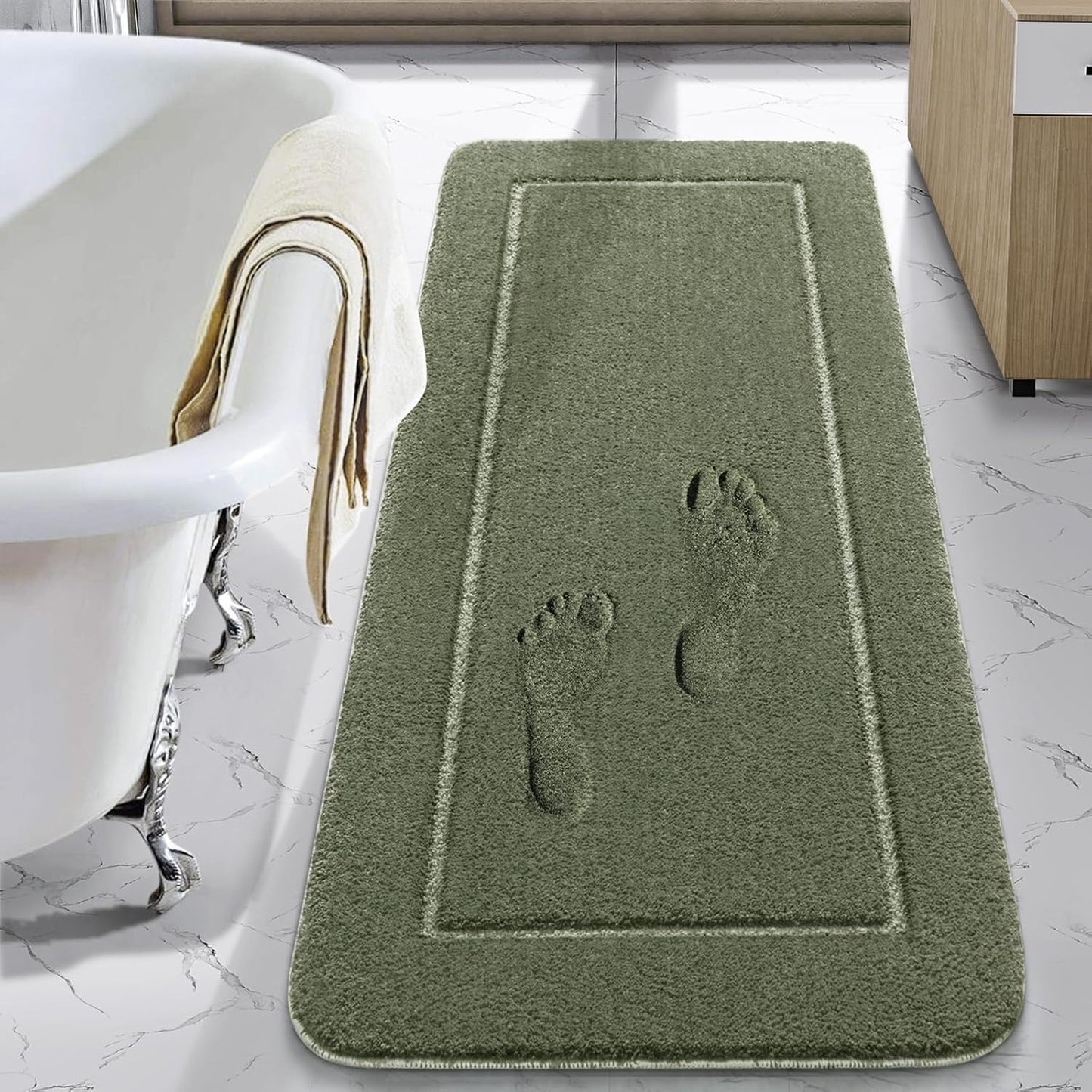 LOCHAS Luminous Non Slip Bathroom Rug Runner for Comfort