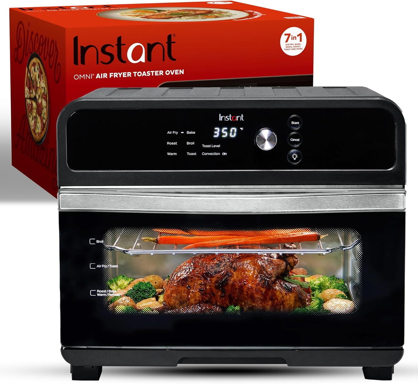 Instant Pot 7-in-1 Air Fryer Toaster Oven - Crisps, Bakes, Roasts