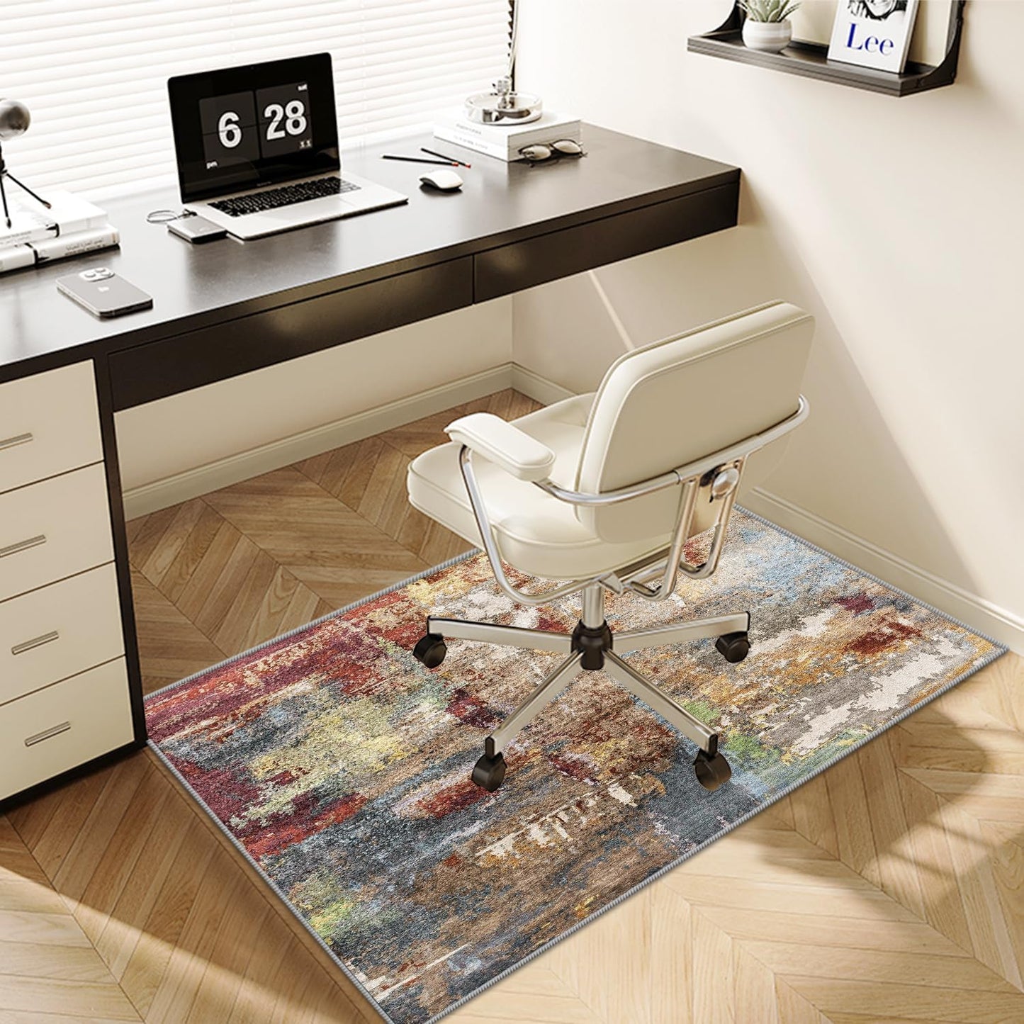 Non-Slip 36x60 Desk Mat for Hardwood Floors