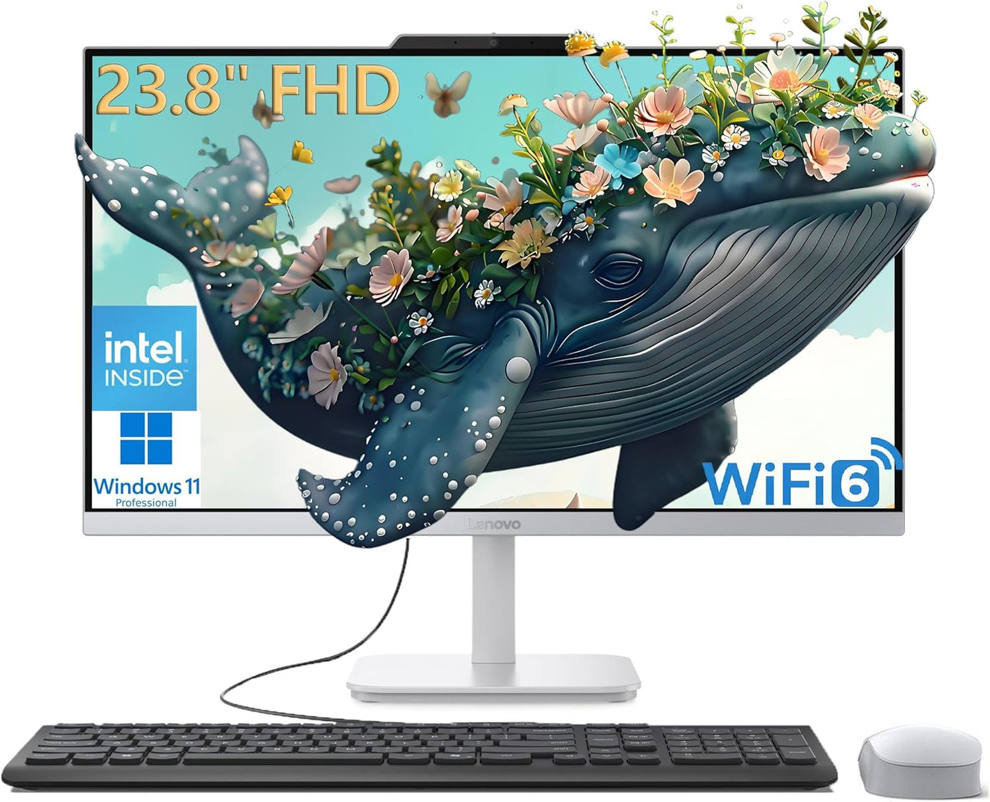 Lenovo 24 All-in-One Desktop Computer for Home Office Use