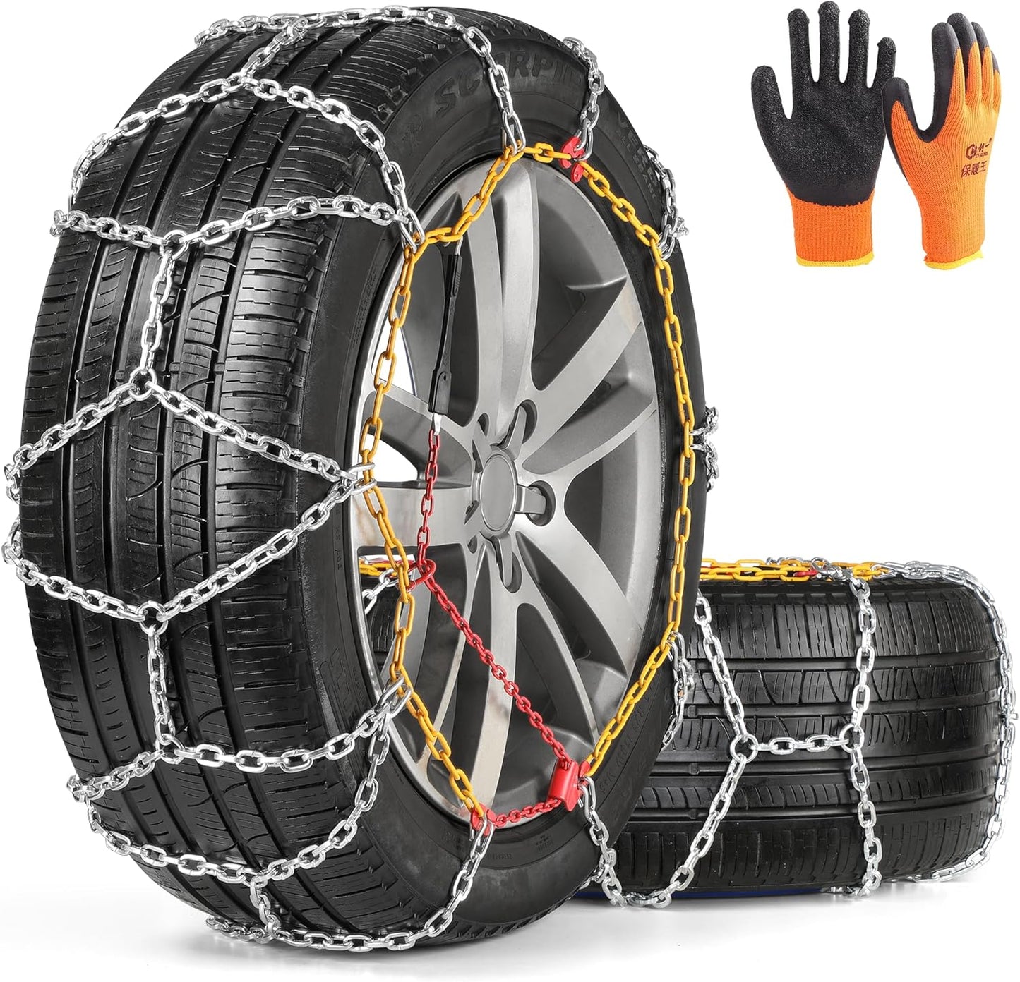 Snow Chains for Light Trucks and SUVs - High Carbon Steel Set
