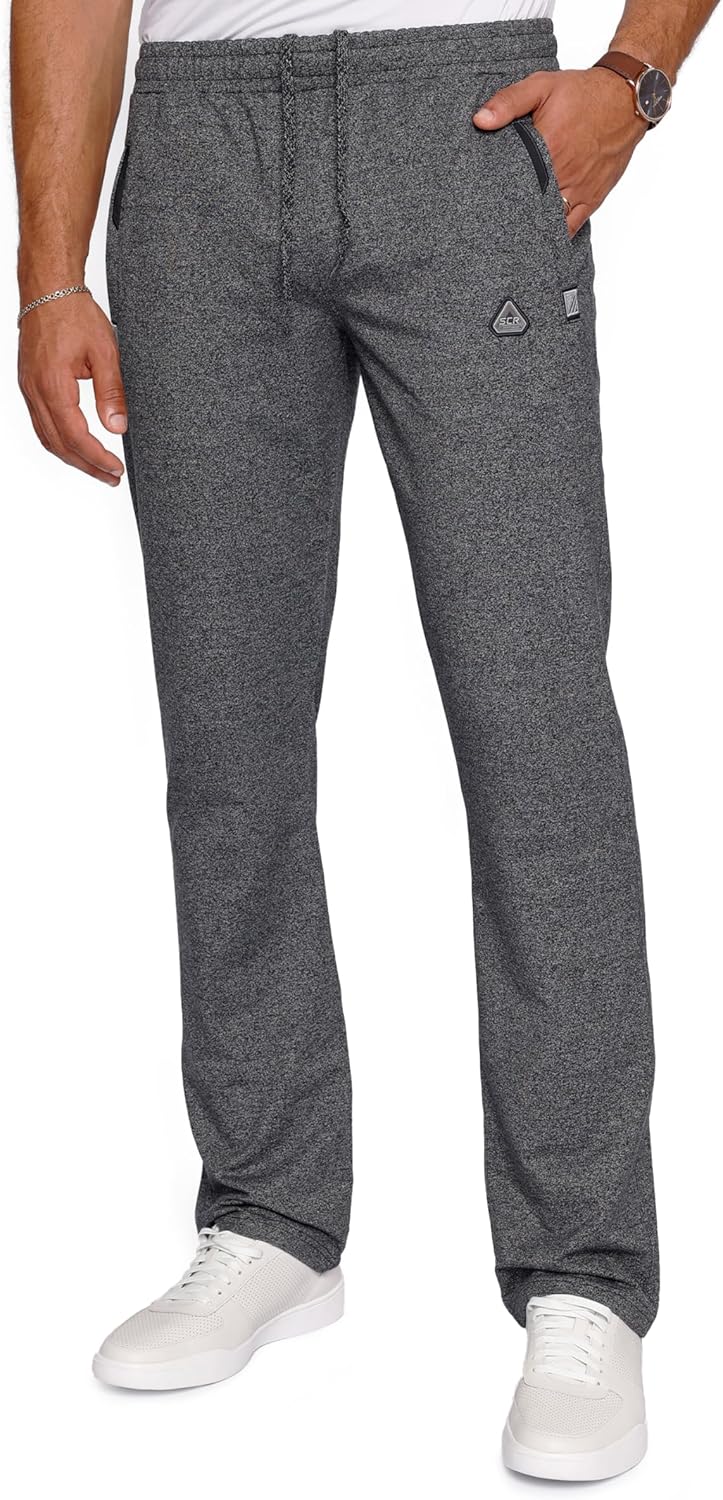 Men's Sweatpants Luxury Fit for Tall Men with Zipper Pockets