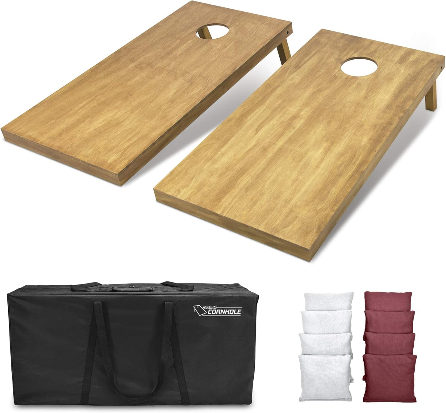 GoSports 4 ft x 2 ft Wooden Cornhole Boards Set for Fun