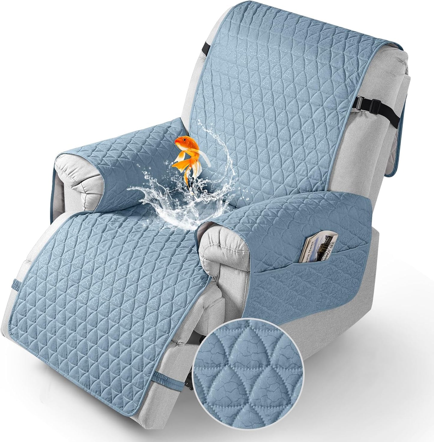TAOCOCO Waterproof Recliner Cover with Non-Slip Granule Design