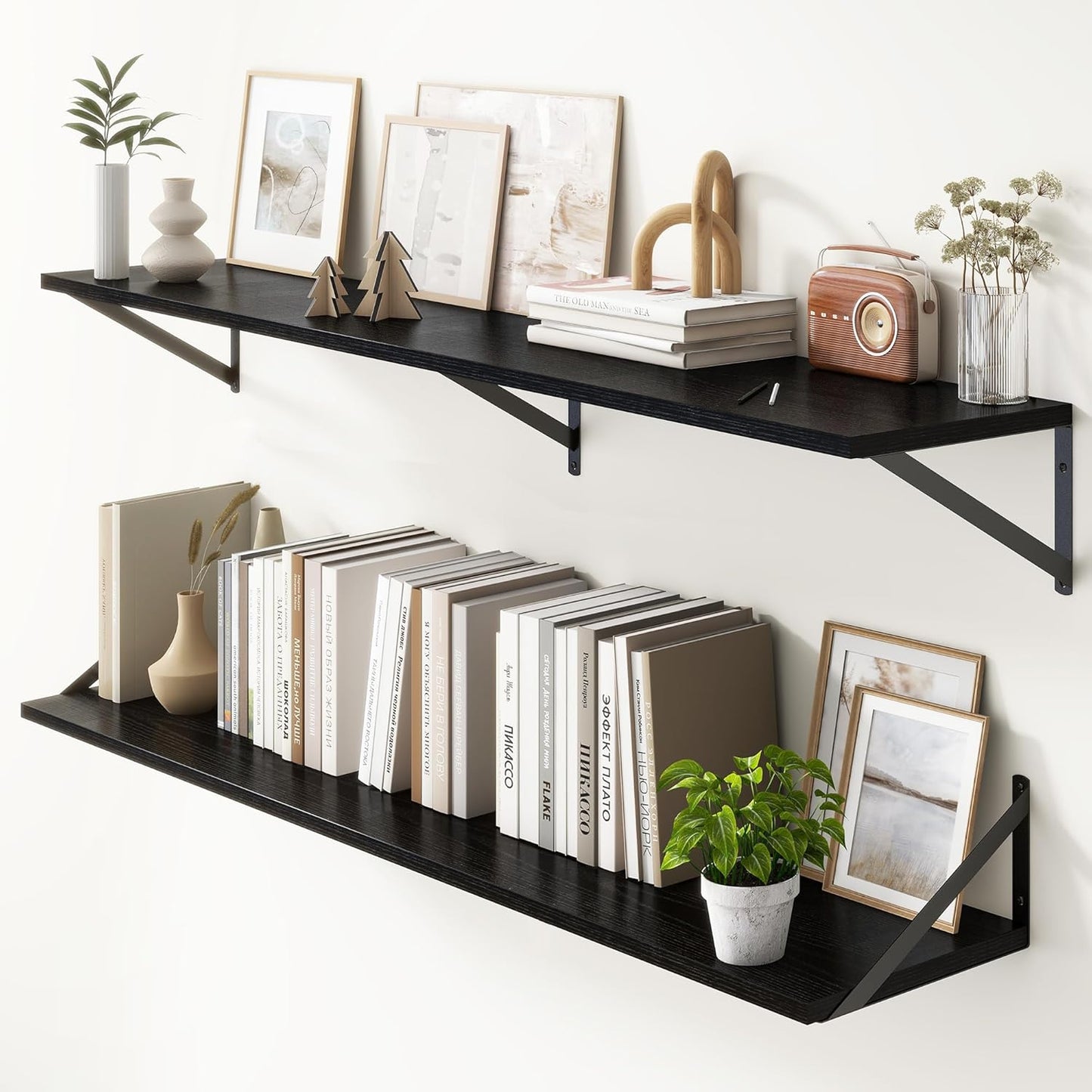Floating Shelves 55 Inch Long for Rustic Home Decor and Storage