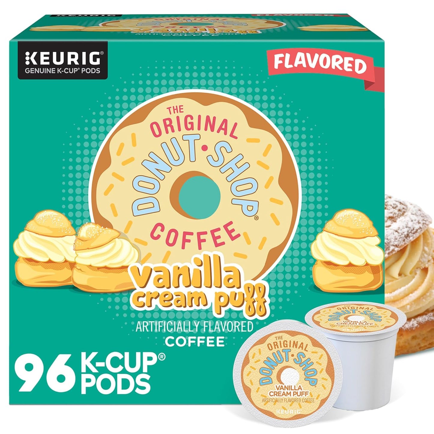 The Original Donut Shop Vanilla Cream Puff Coffee K-Cup Pods