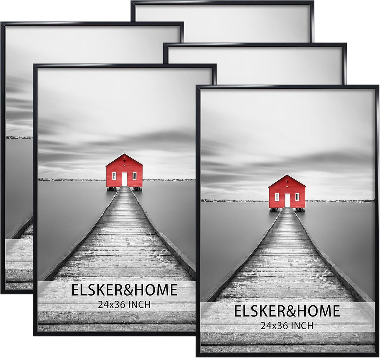 24x36 Black Poster Frames 5 Pack for Stylish Home Decor
