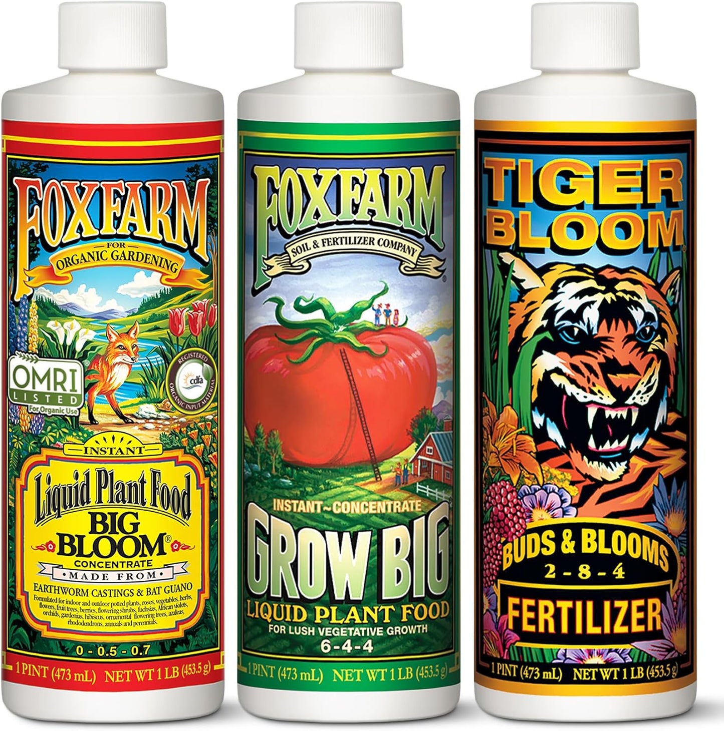 FoxFarm Fertilizer Soil Trio Liquid Nutrient for Thriving Plants