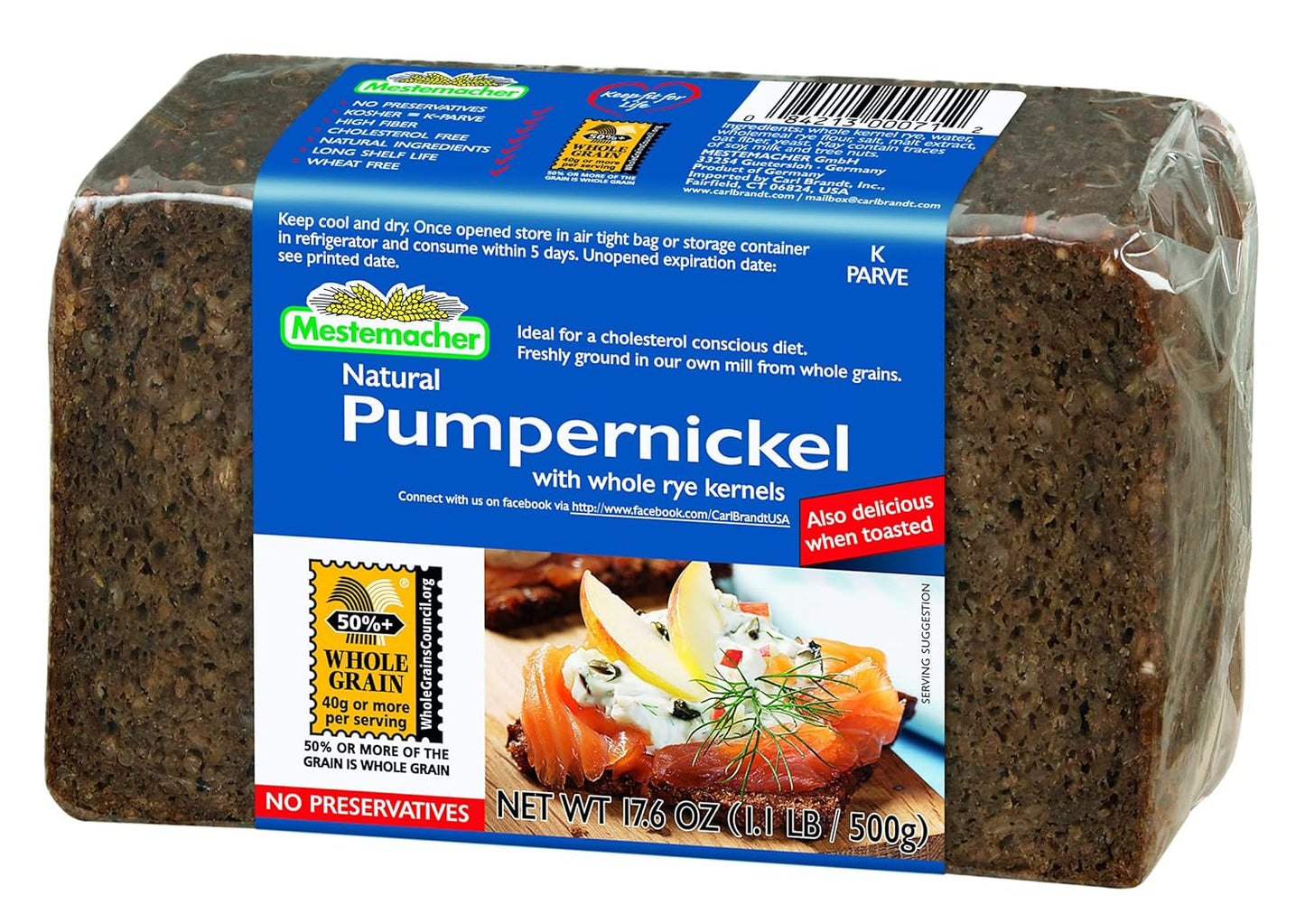 Mestemacher Pumpernickel Bread - Healthy Whole Grain Delight